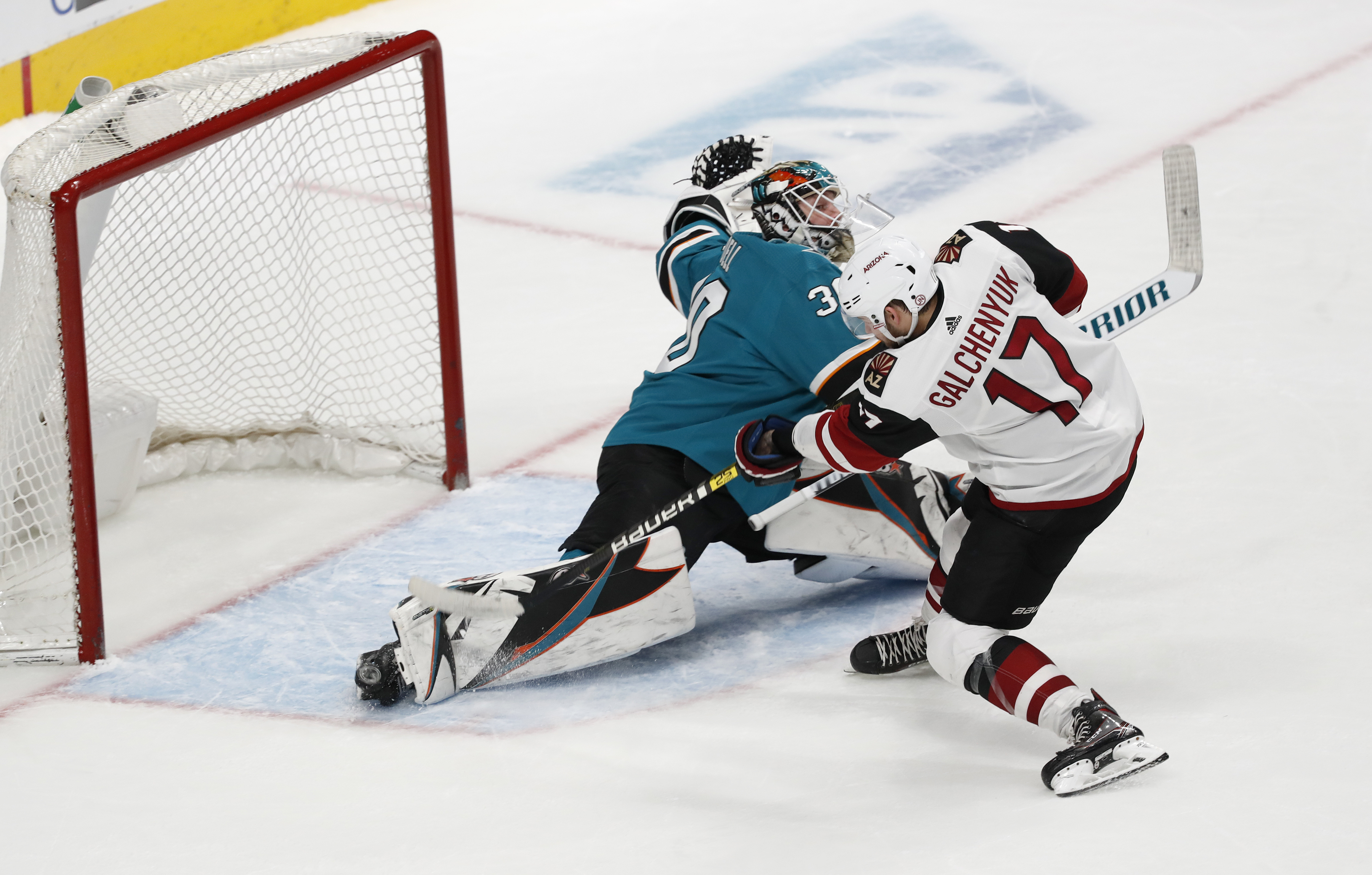 Galchenyuk leads Coyotes past Sharks 4-3 in shootout