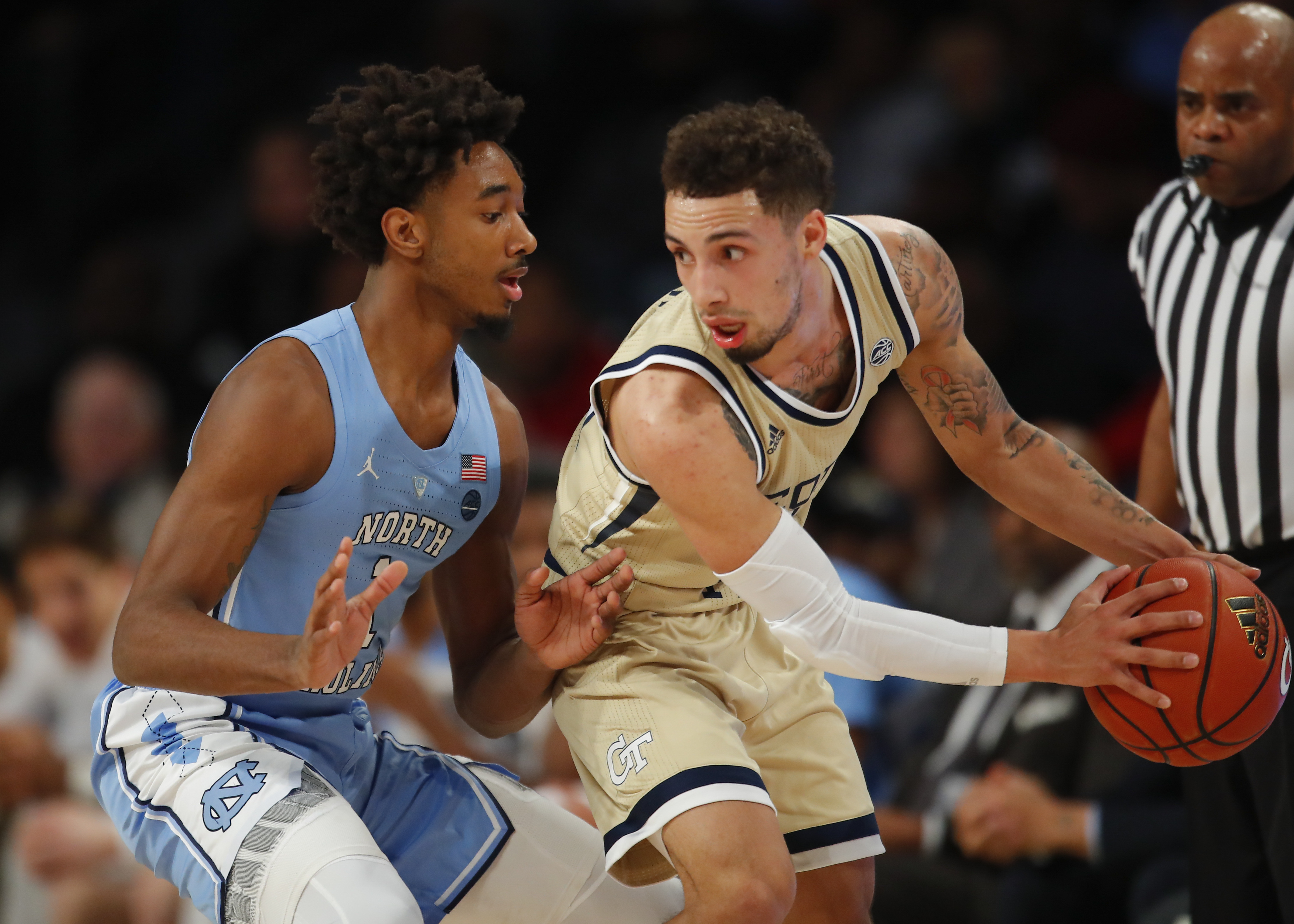 Johnson leads No. 9 North Carolina past Georgia Tech 77-54