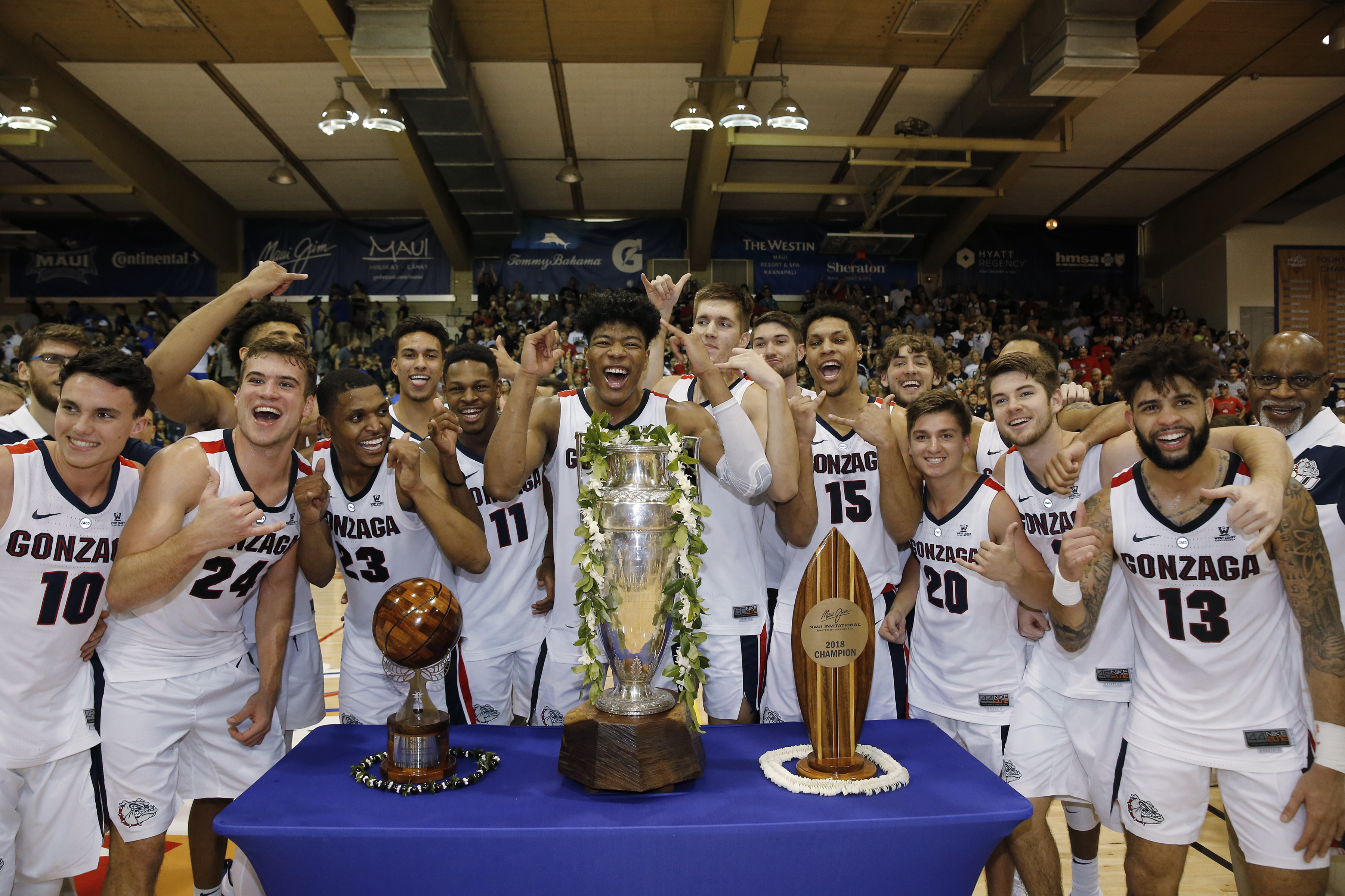 Hachimura, No. 3 Gonzaga hang on to upset No. 1 Duke in Maui