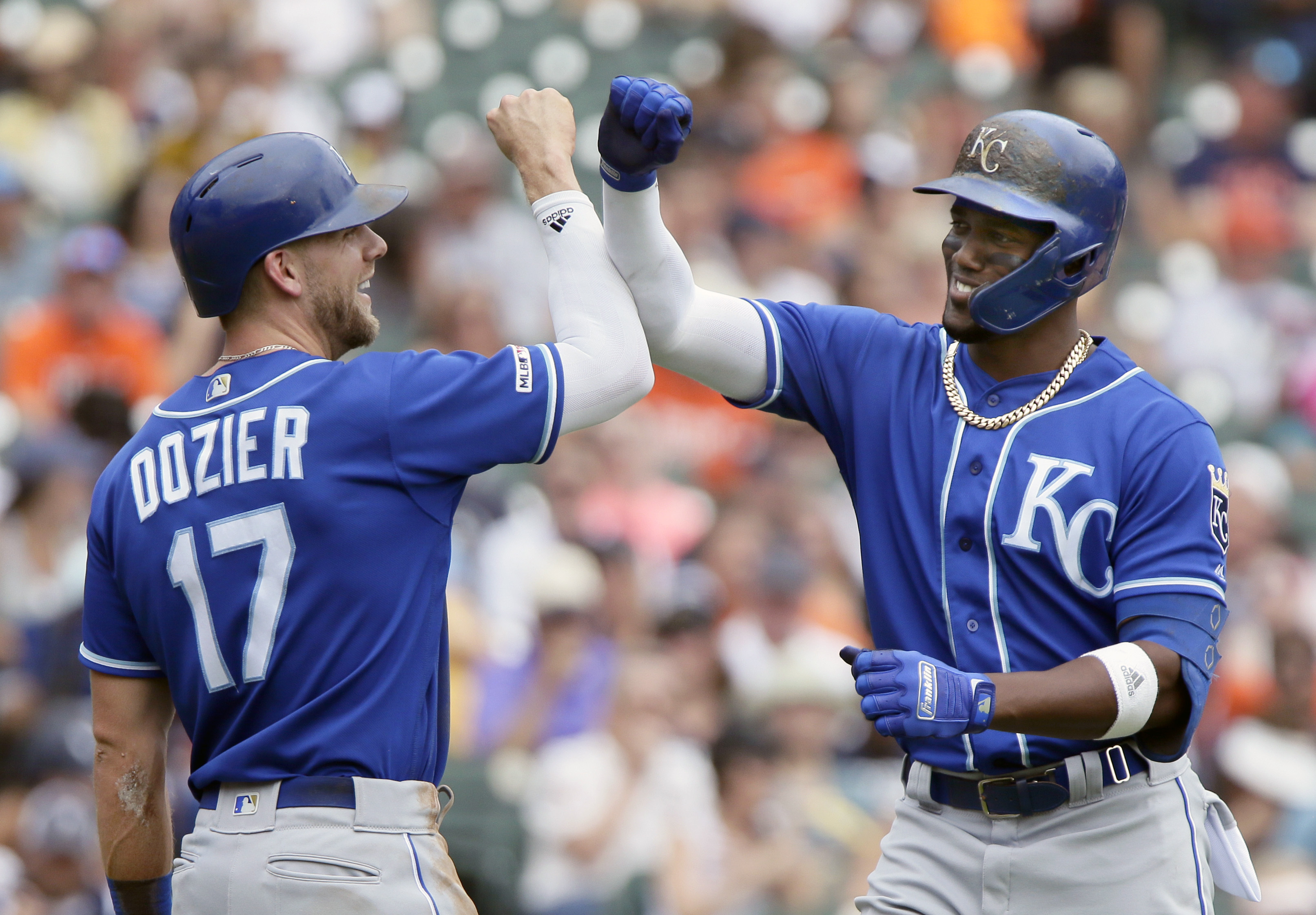 Dozier, Soler each homer twice as Royals beat Tigers 10-2