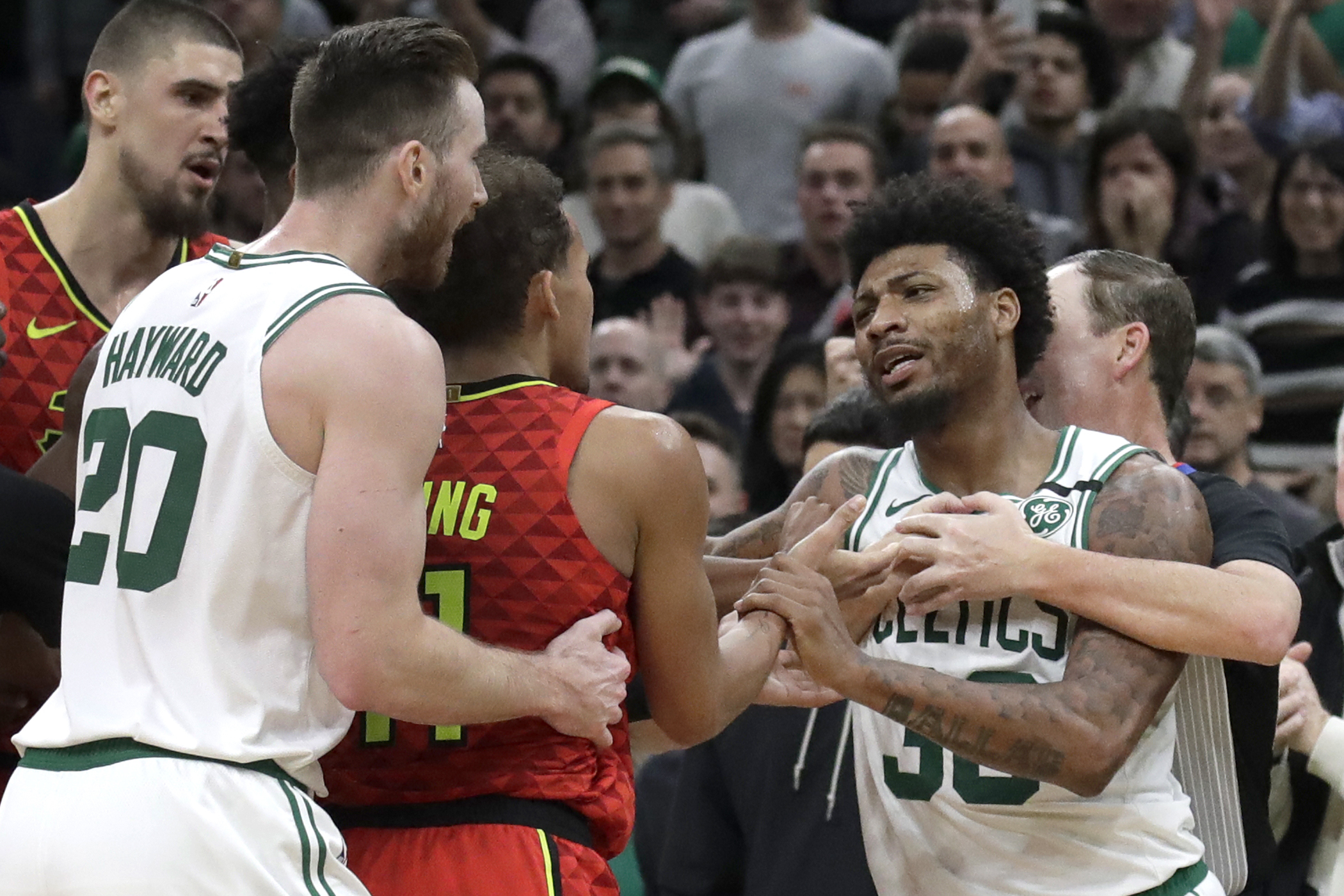 Celtics survive 18-point deficit in 1st, beat Hawks 109-106