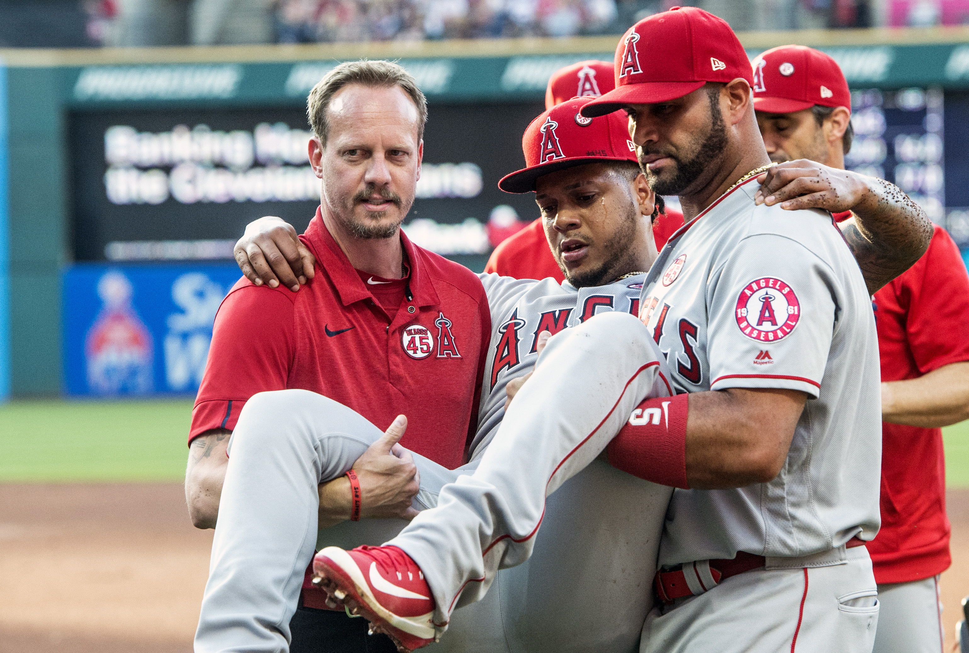 Angels RHP Peña goes on injured list with torn ACL