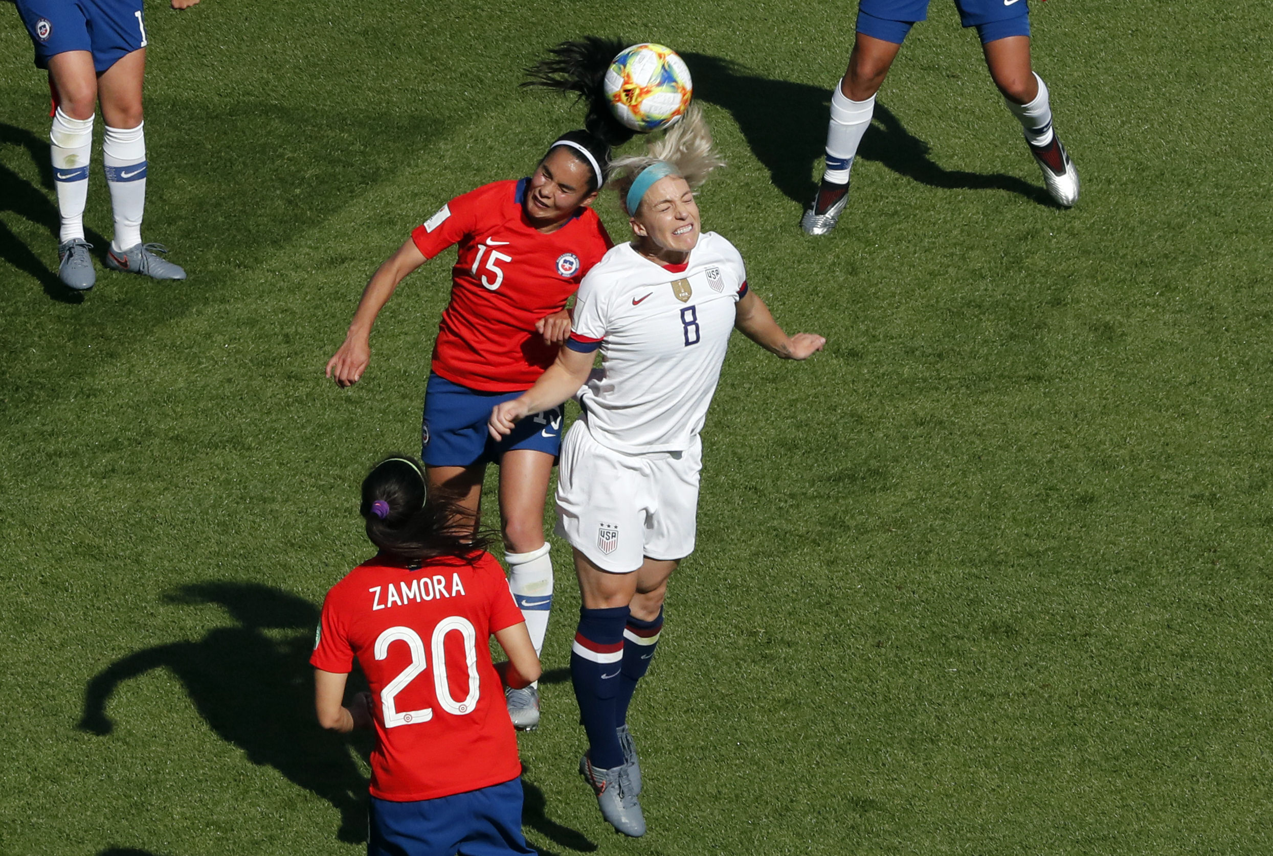 Julie Ertz scores 1st World Cup goal with husband looking on