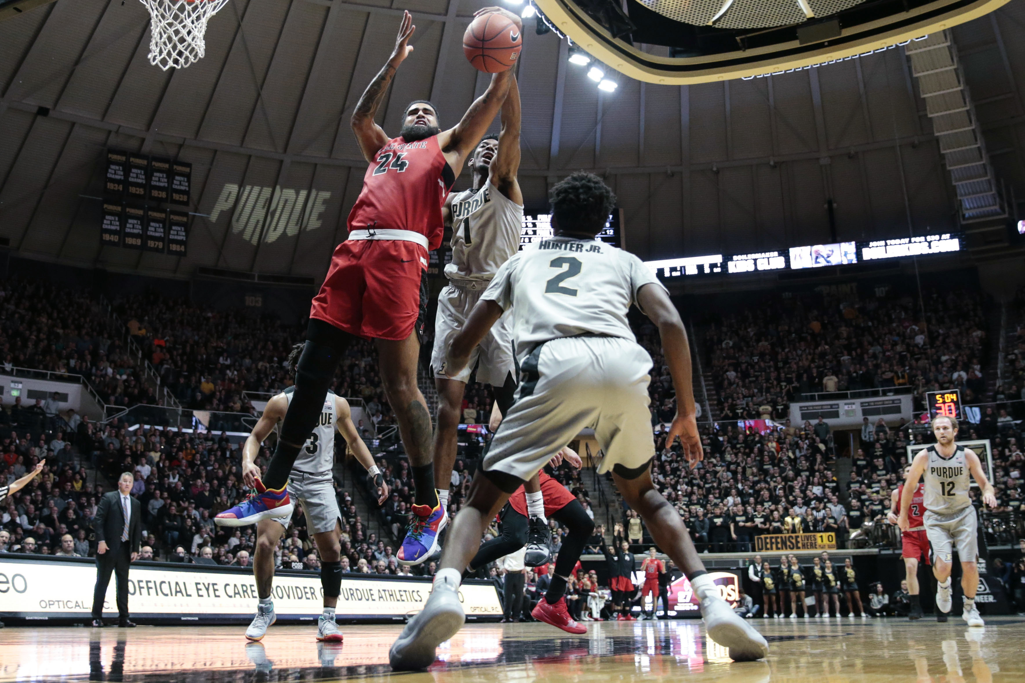Edwards helps No. 24 Purdue hold off Ball State 84-75