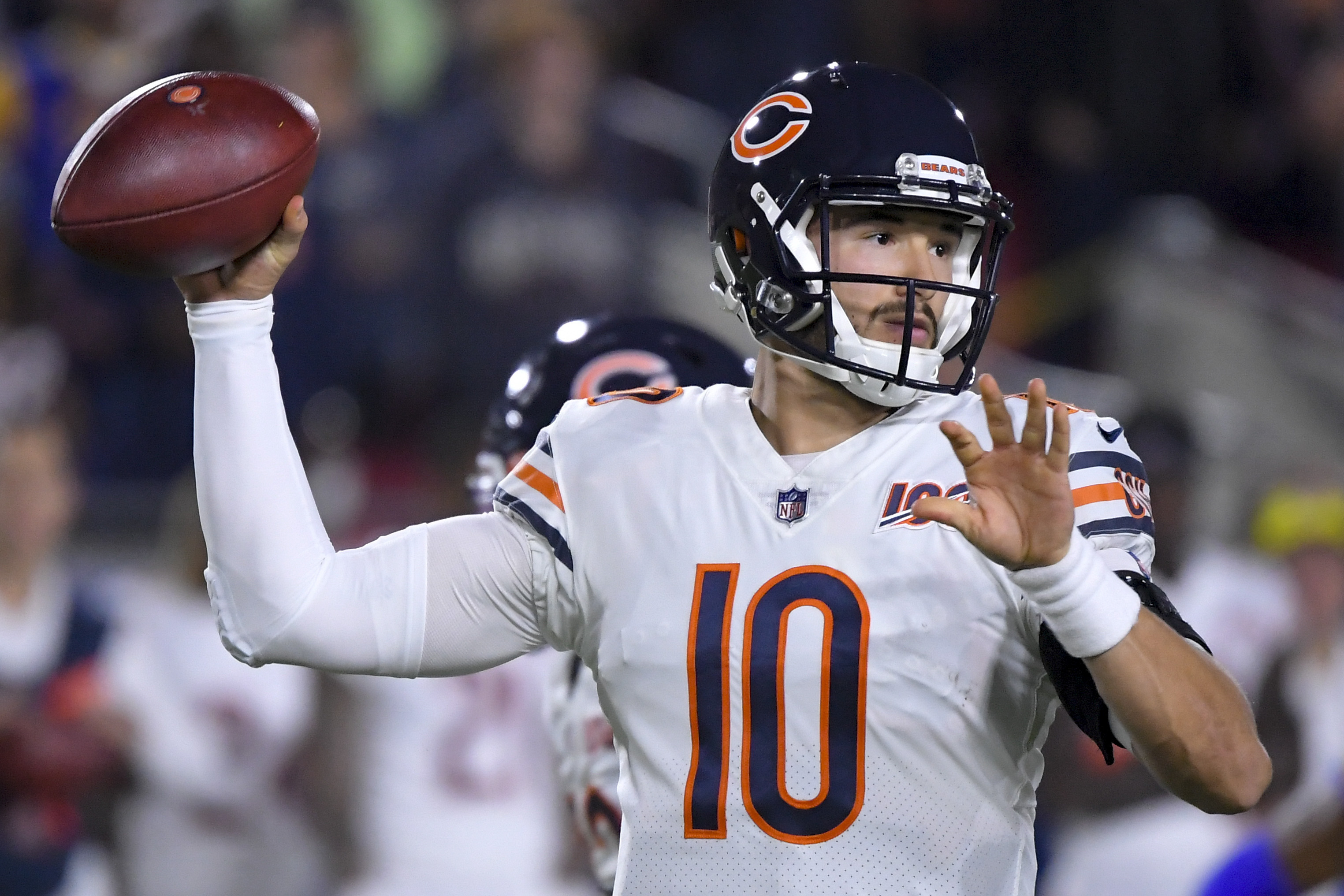 Bears’ Nagy says Trubisky lifted because of hip pain