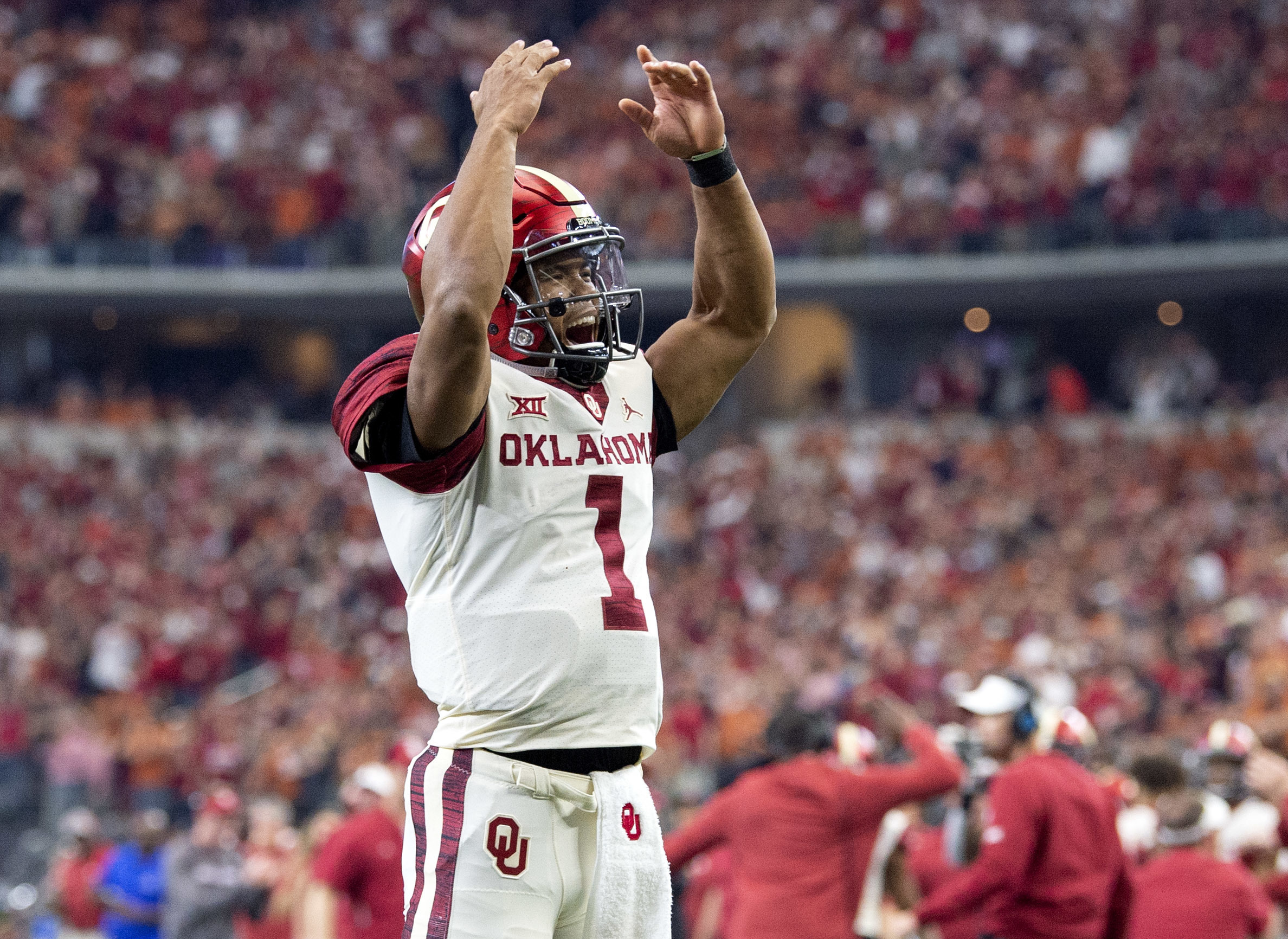 CFP hopeful No. 5 Oklahoma beats No. 9 Texas for Big 12