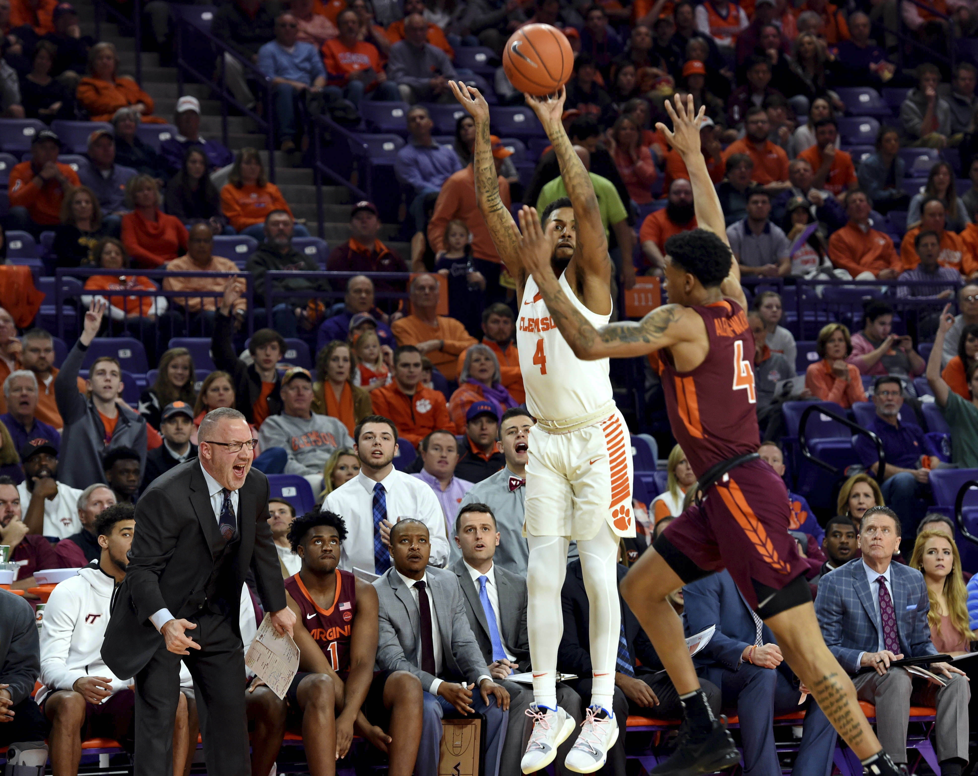 Mitchell leads Clemson to 59-51 win over No. 11 Hokies