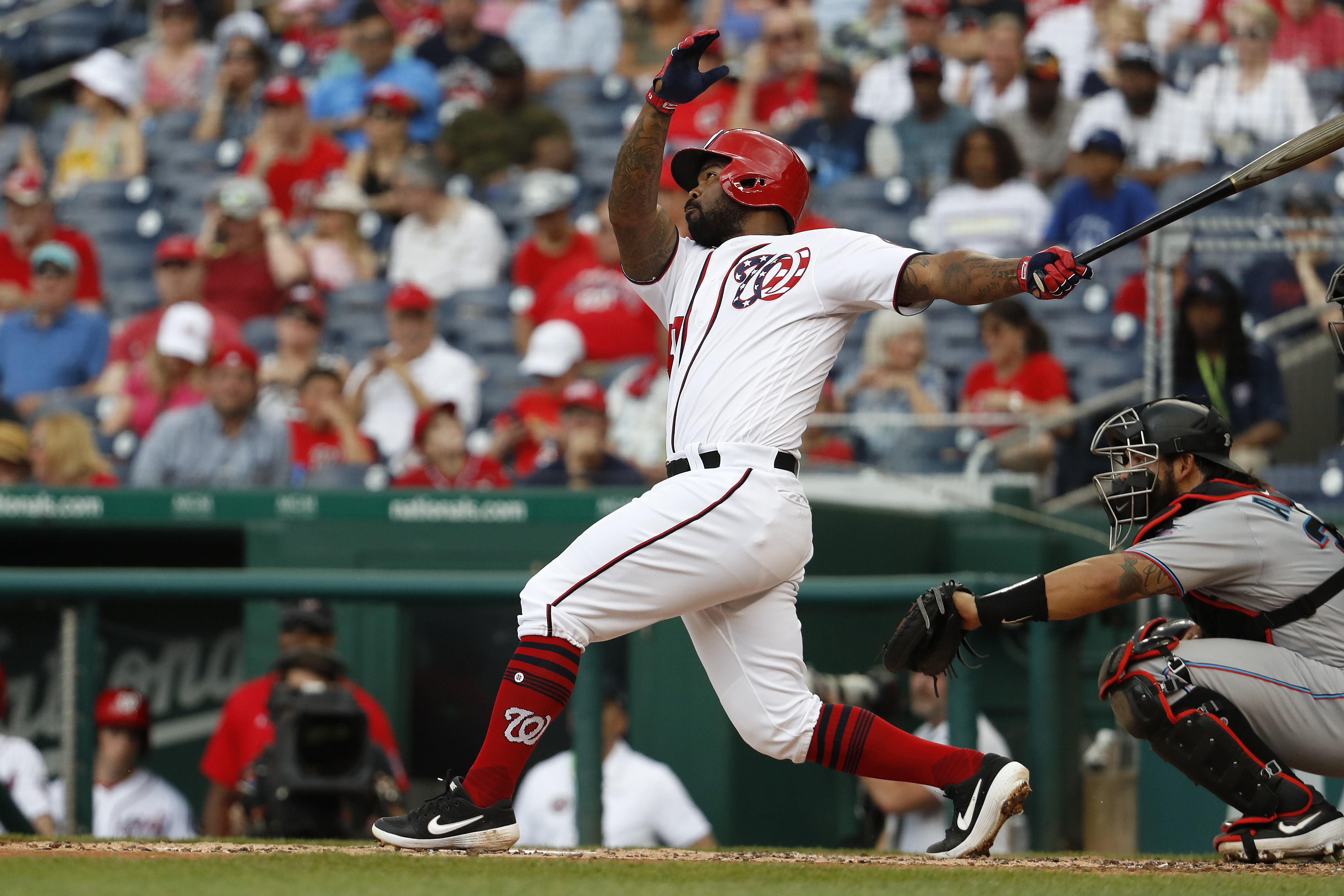 Kendrick homers, drives in 3 as Nats beat Marlins again, 9-6