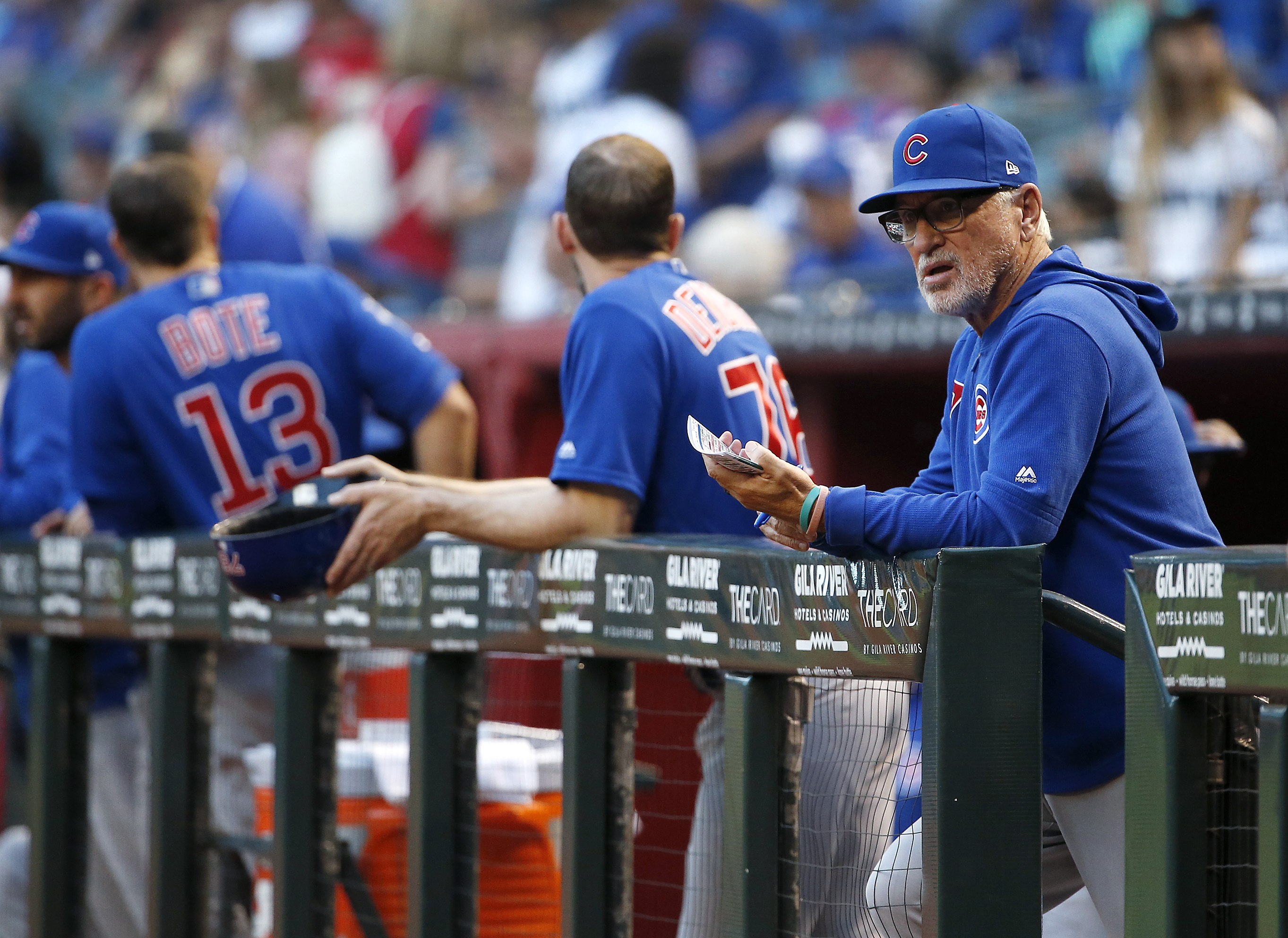 Chicago Cub manager Joe Maddon working ahead with lineups