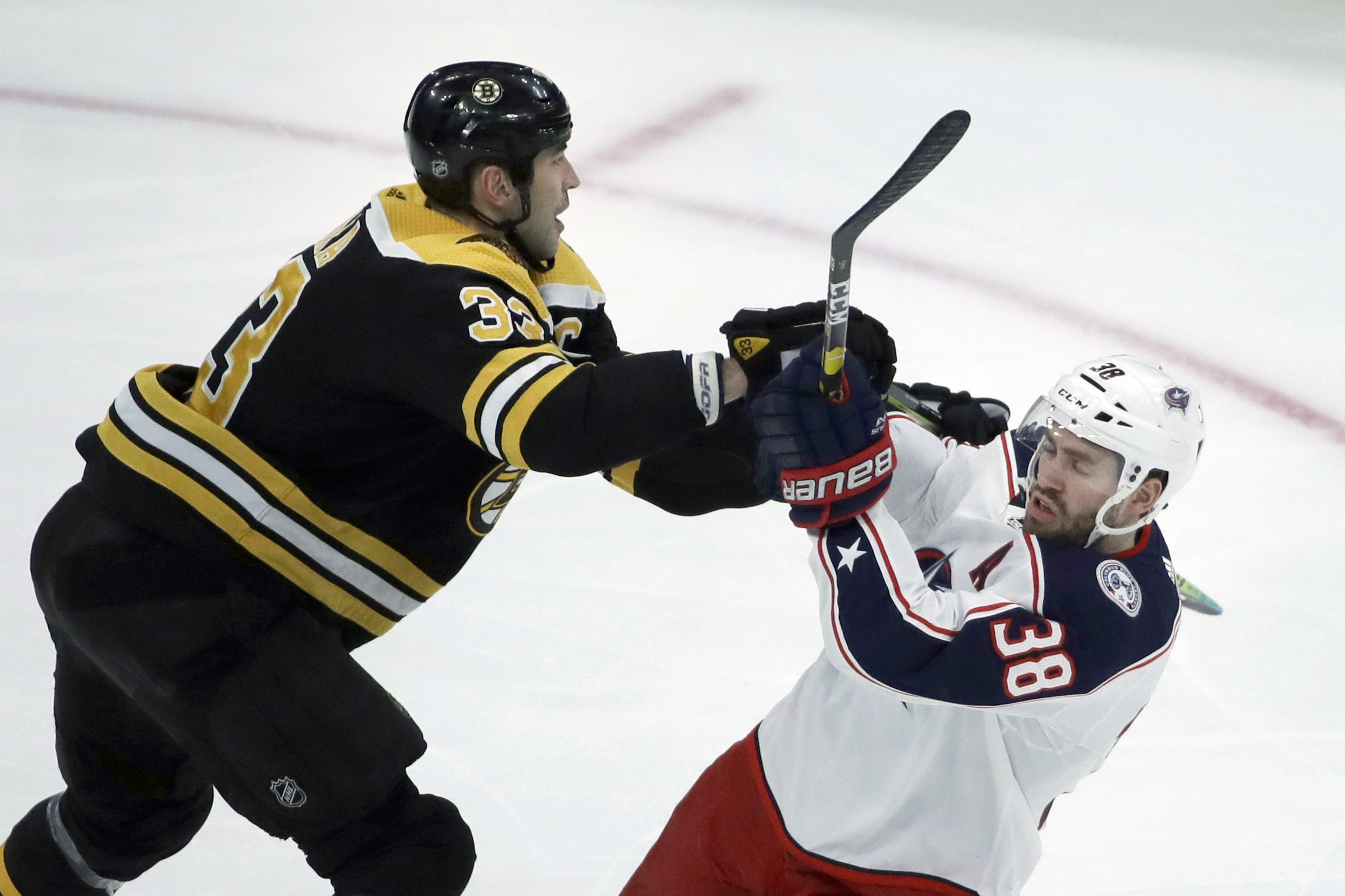 Dubois scores in OT, Blue Jackets beat Bruins 2-1