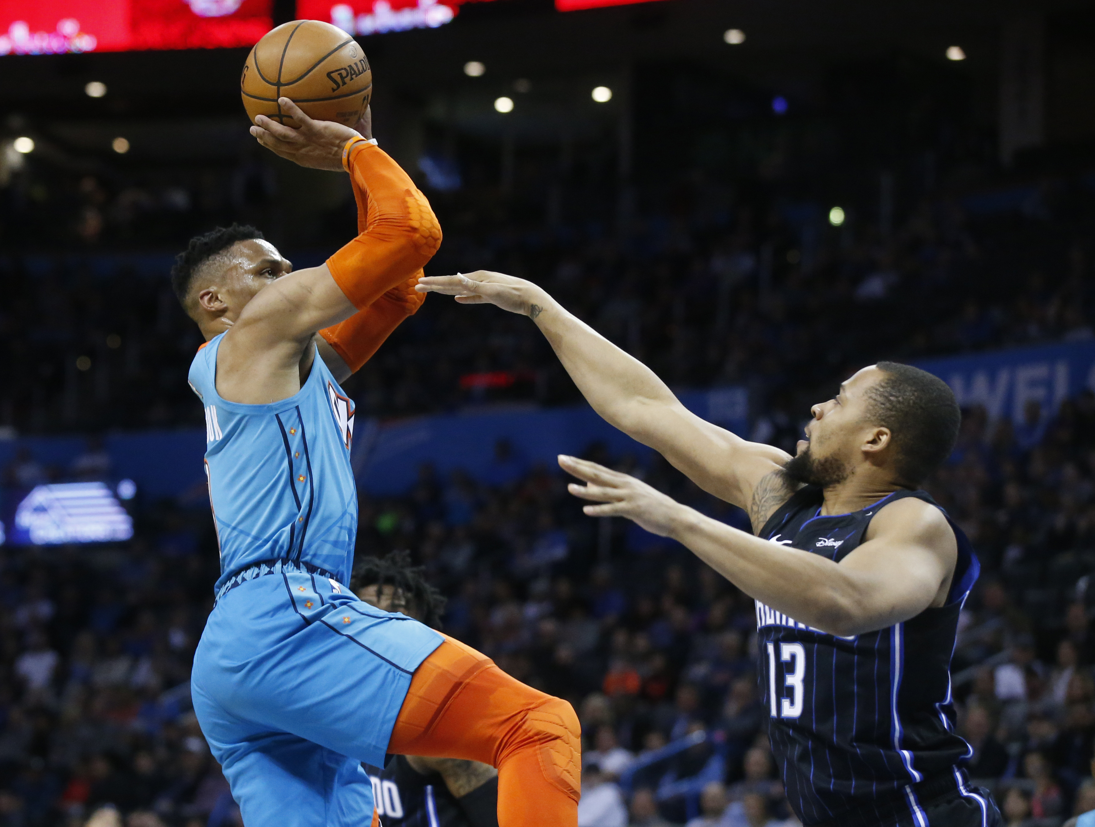 Westbrook’s 7th straight triple-double leads OKC past Magic