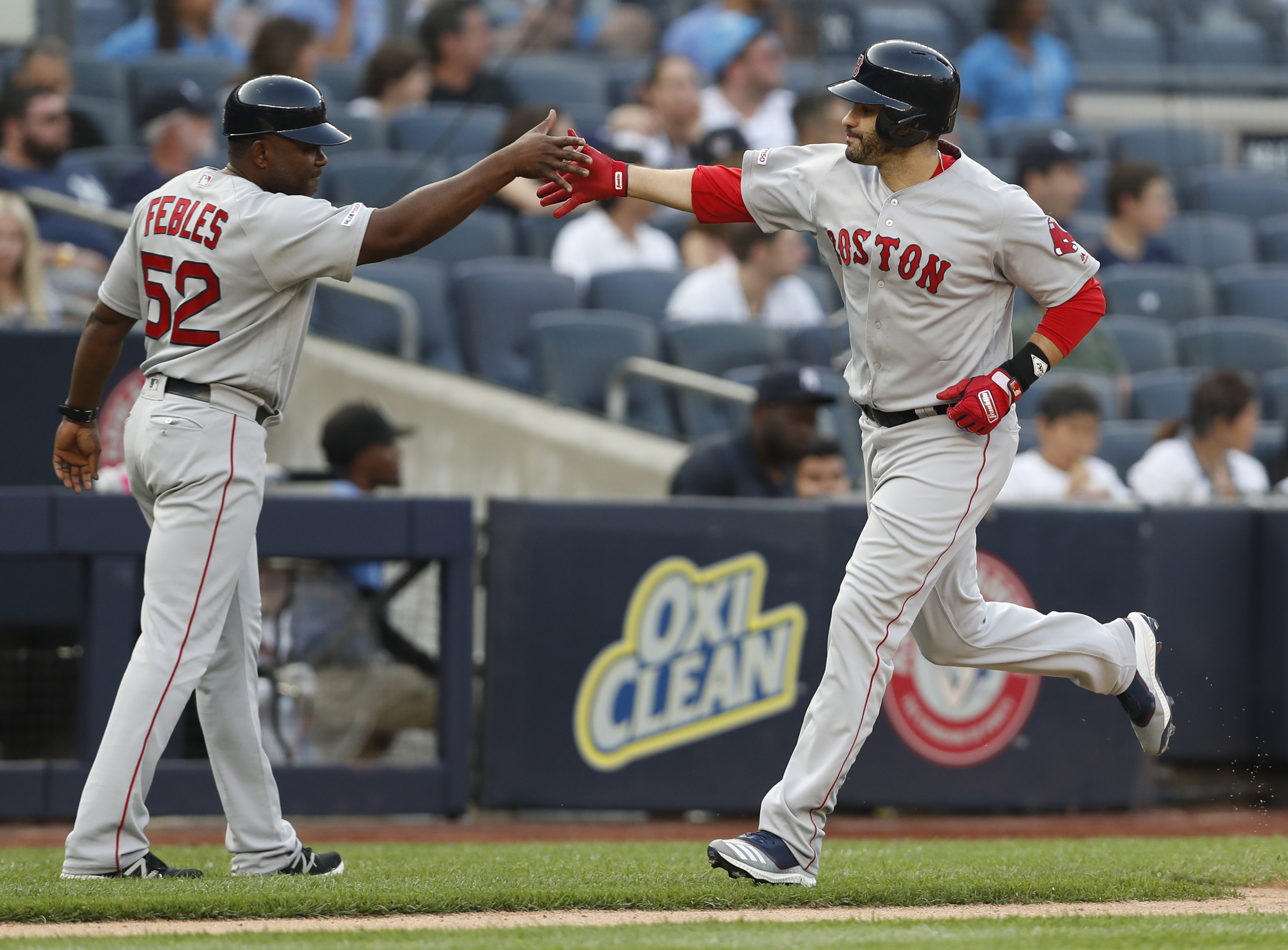 Red Sox slugger Martinez still sidelined with back tightness