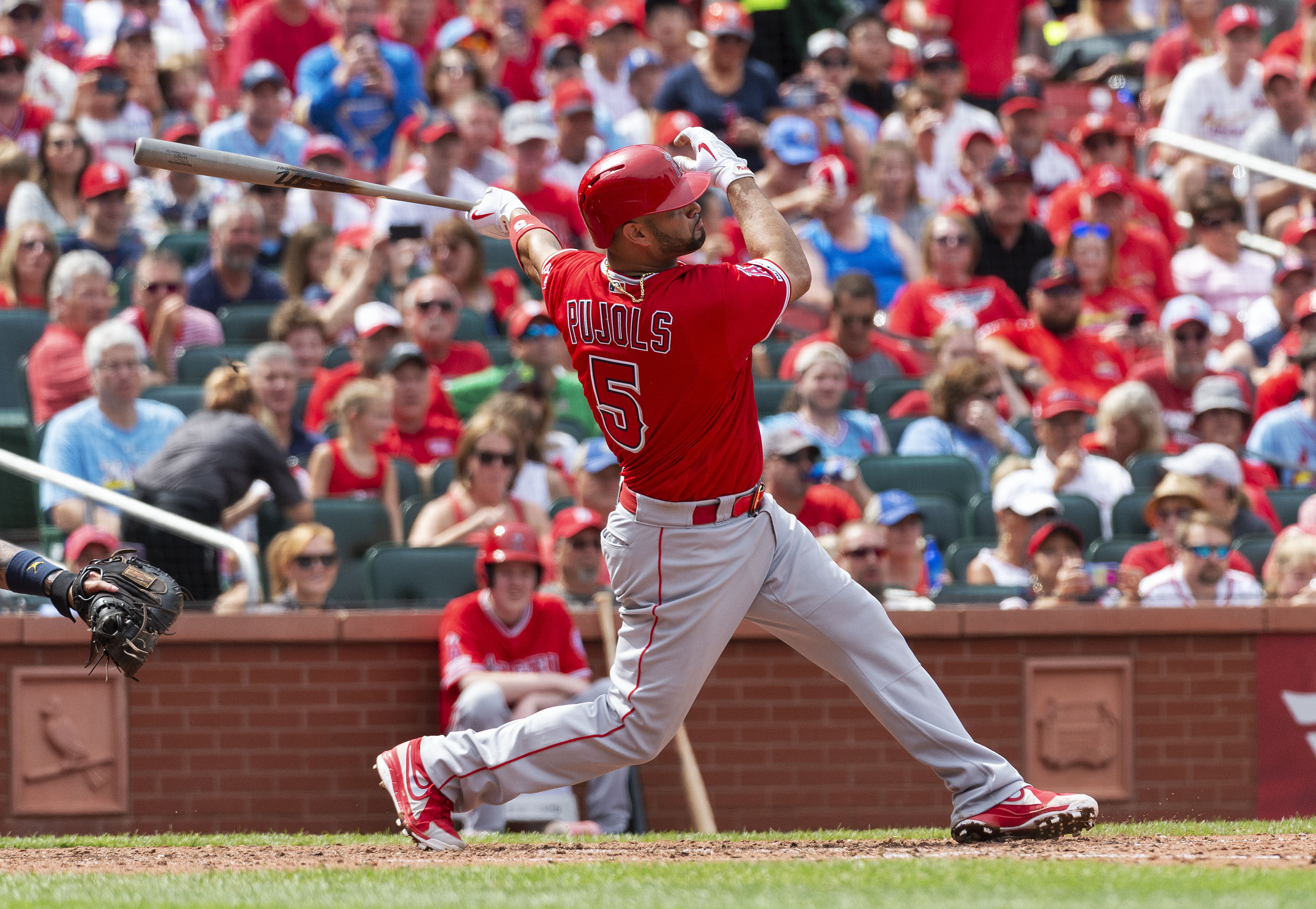 Pujols homers in return to St. Louis; Cards beat Angels 4-2