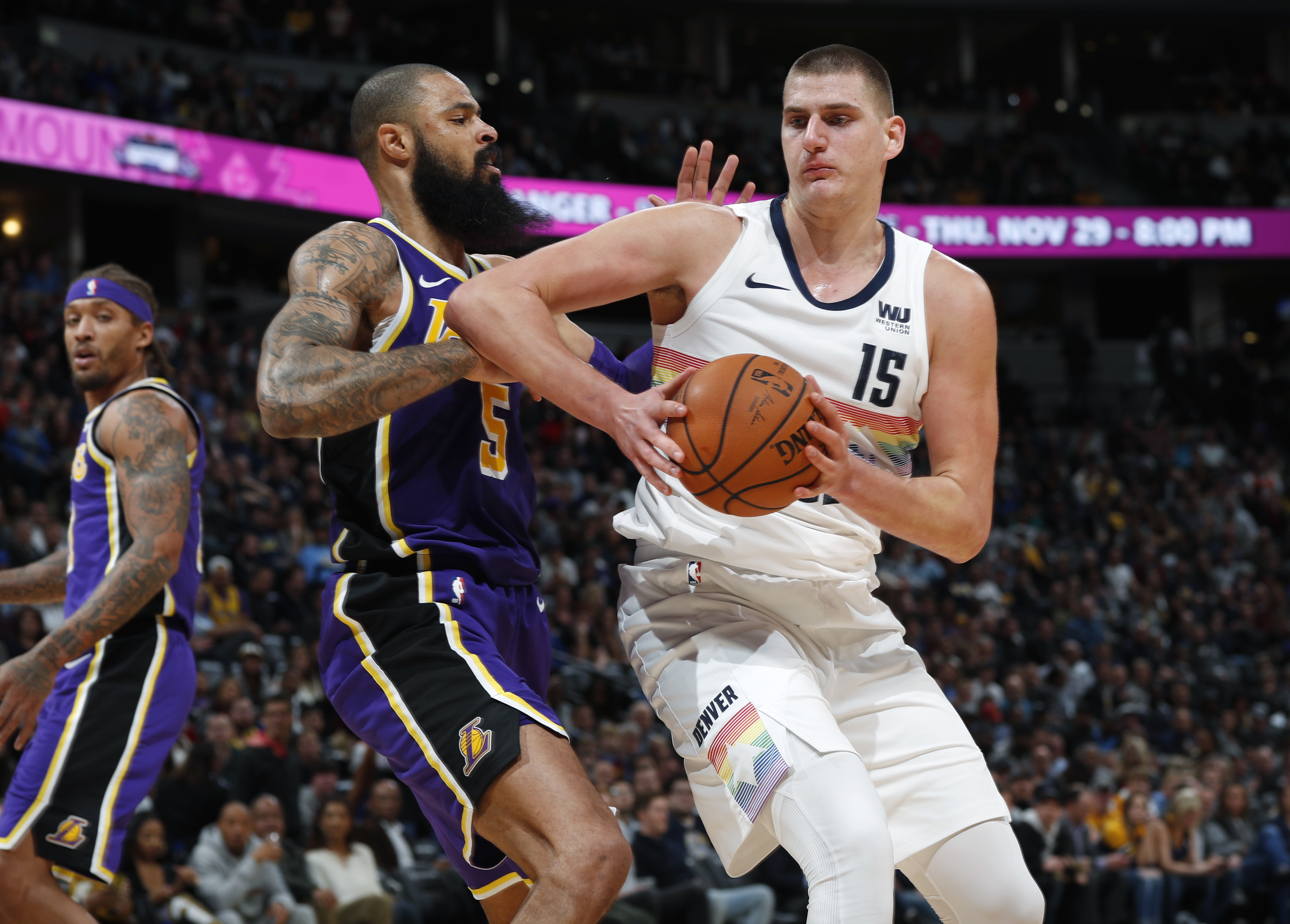 Nuggets win 117-85 in their biggest rout ever of Lakers