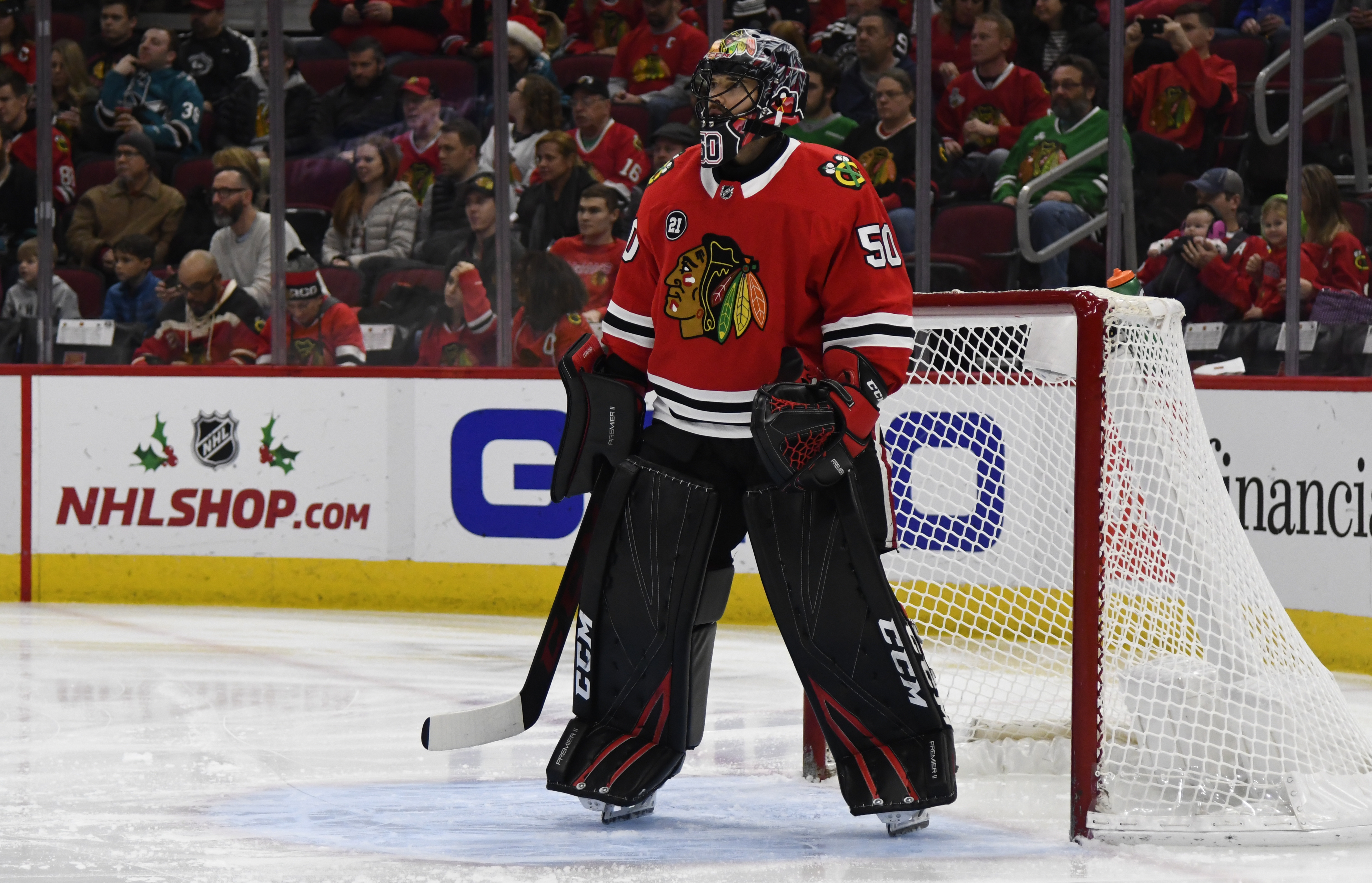 Blackhawks place G Crawford on injured reserve