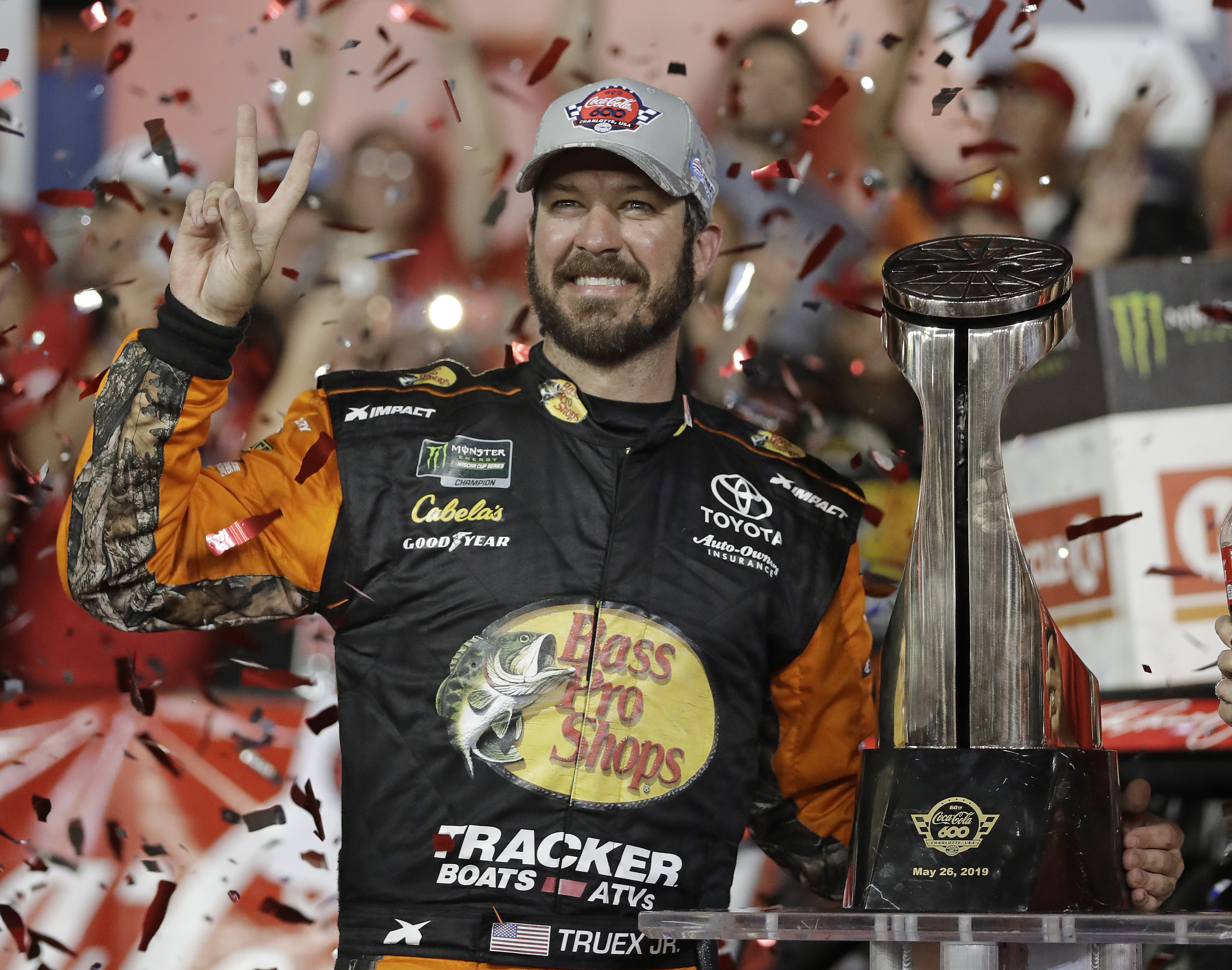 Four-wide pass lifts Truex to second Coca-Cola 600 victory