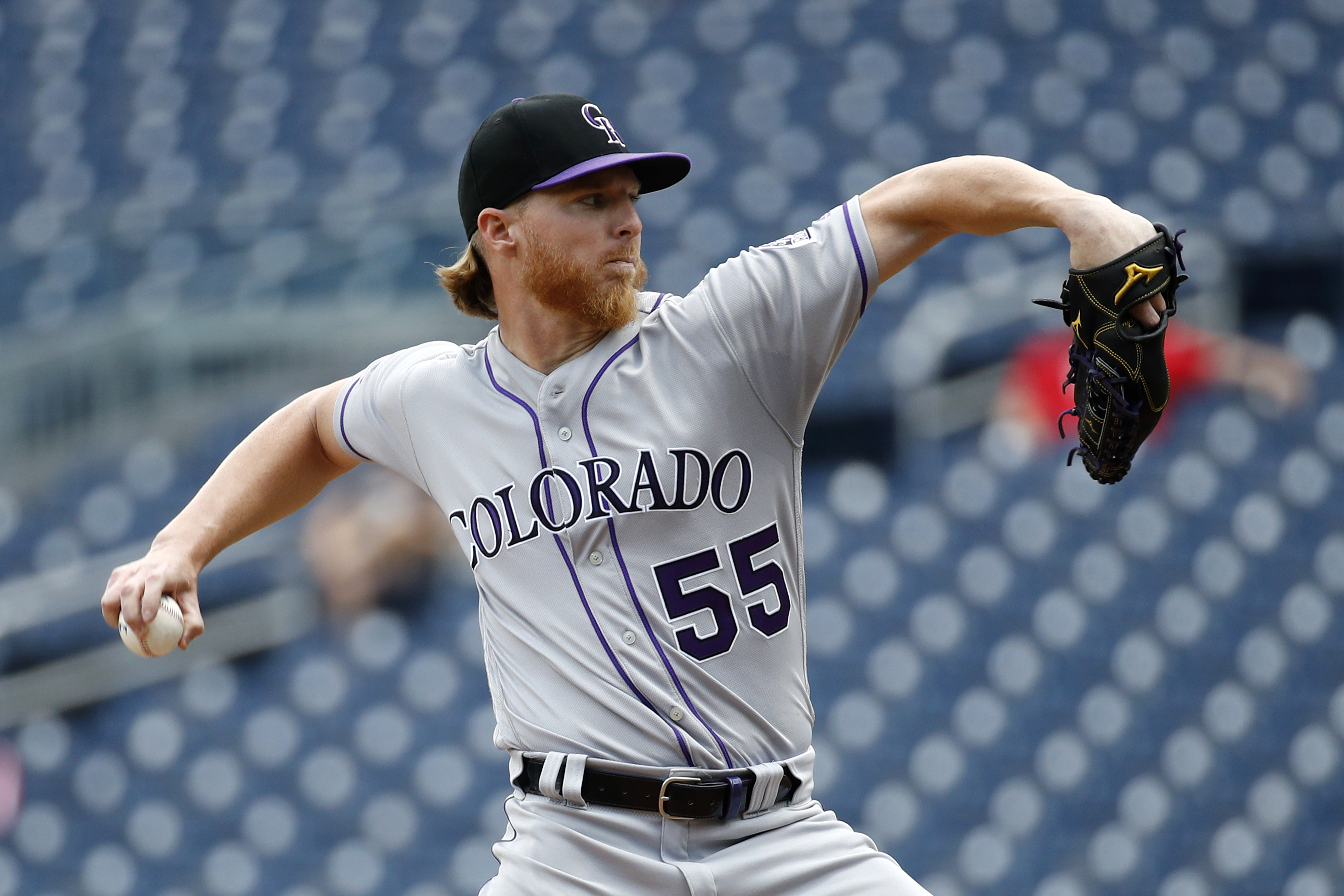 Rockies' Gray exits after 4 innings with calf injury