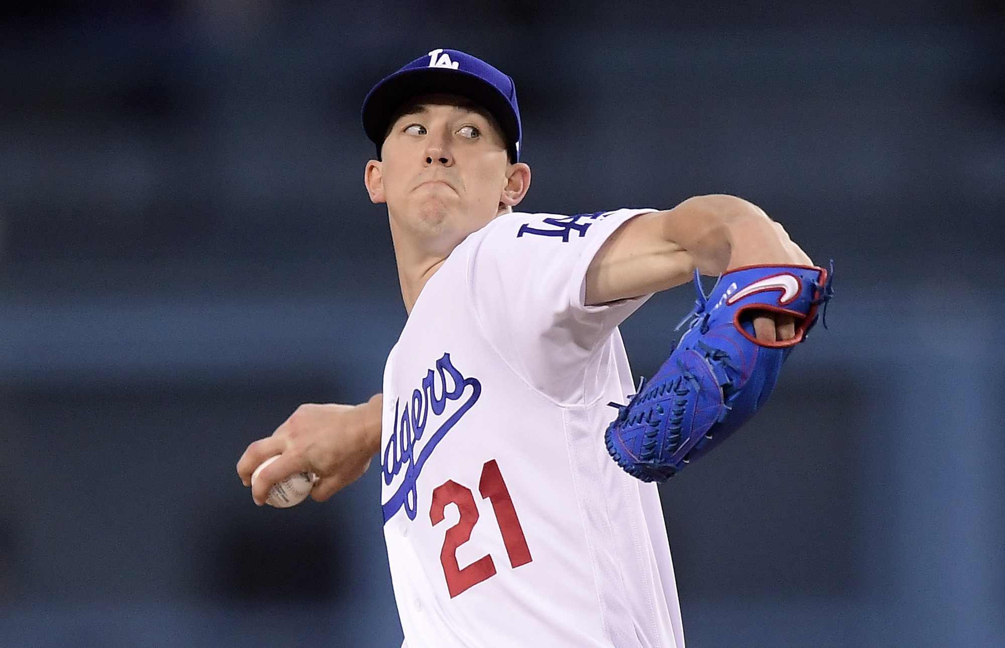 Buehler pitches Dodgers past Braves 5-3 in playoff rematch