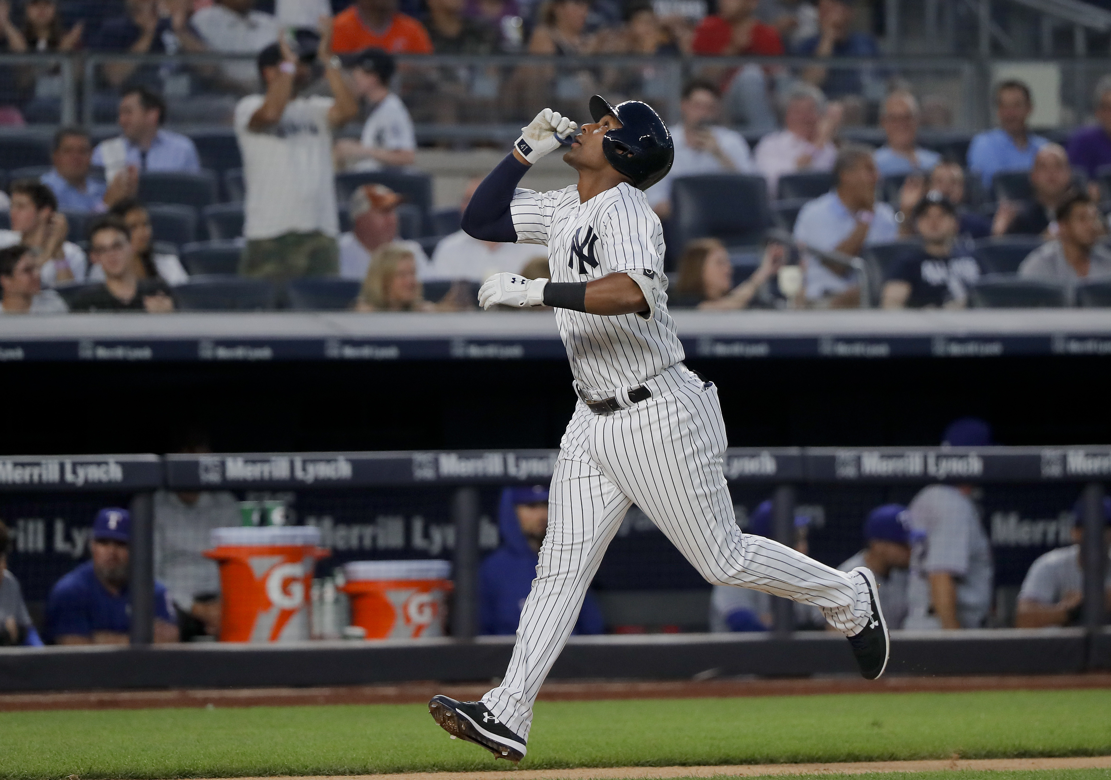 Stanton hits hardest HR clocked by Statcast, Yanks top Texas