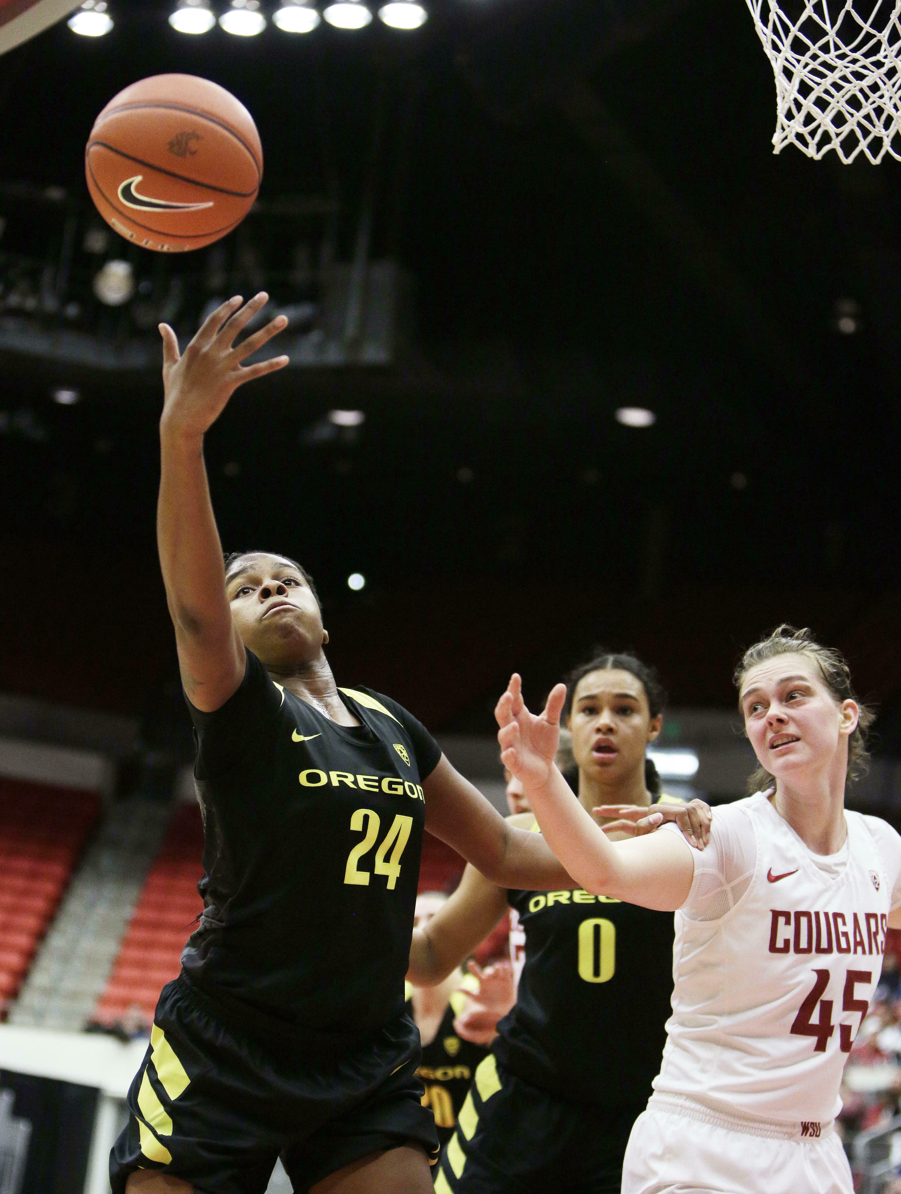 Sabally leads No. 5 Oregon over Washington State 79-64