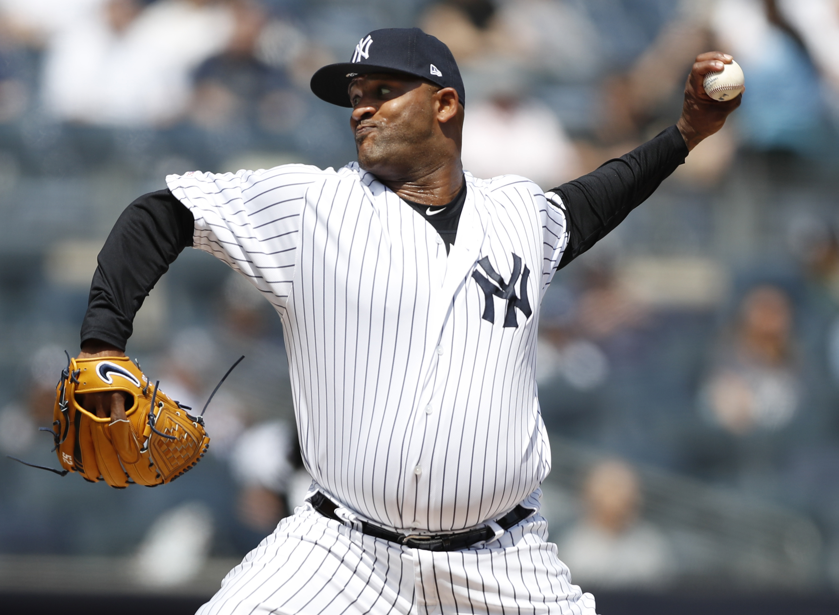 Sabathia cruises in return, Yanks 1-hit ChiSox to end skid