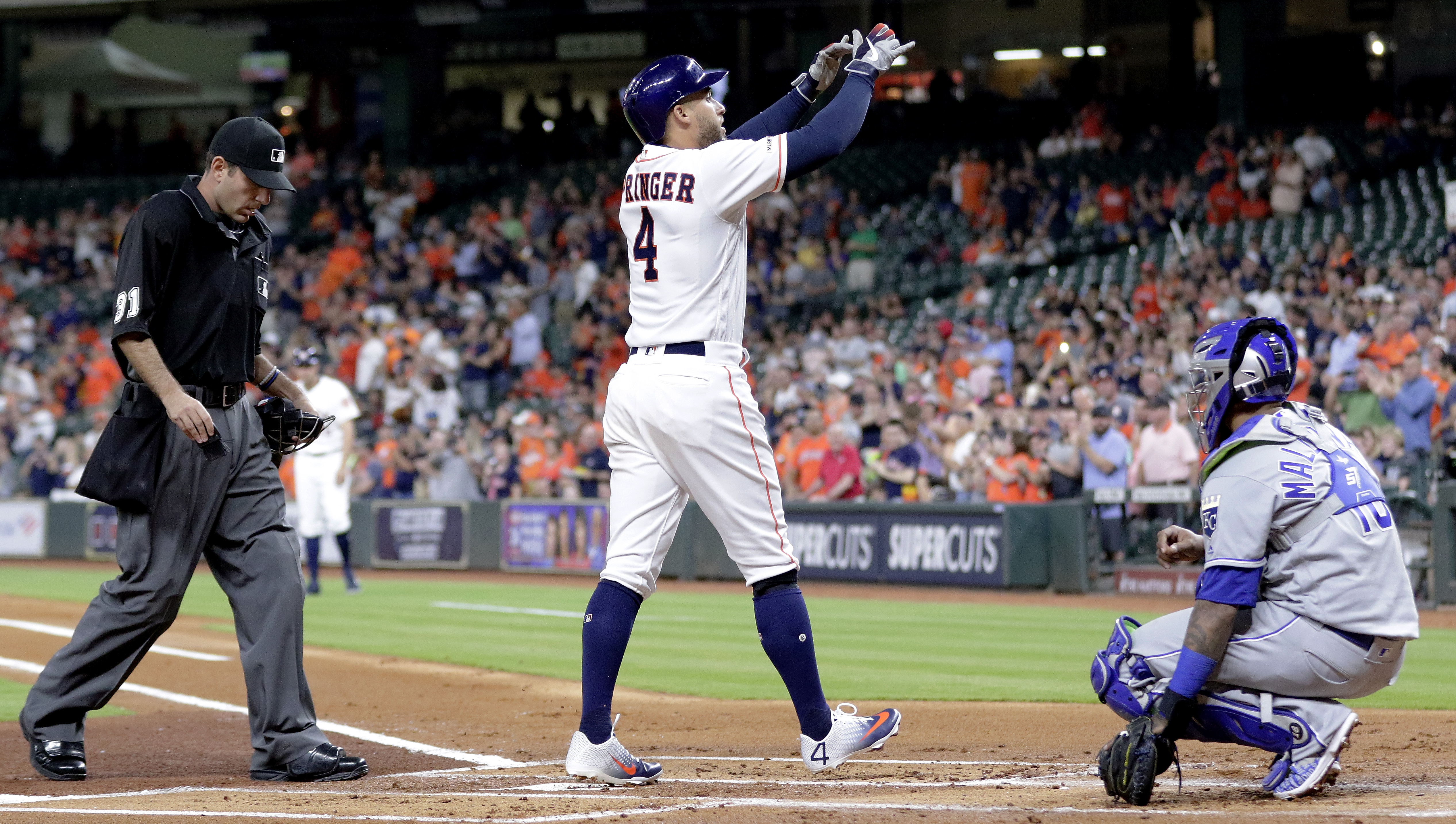 Springer, Correa, Chirinos homer, Astros beat Royals 6-4