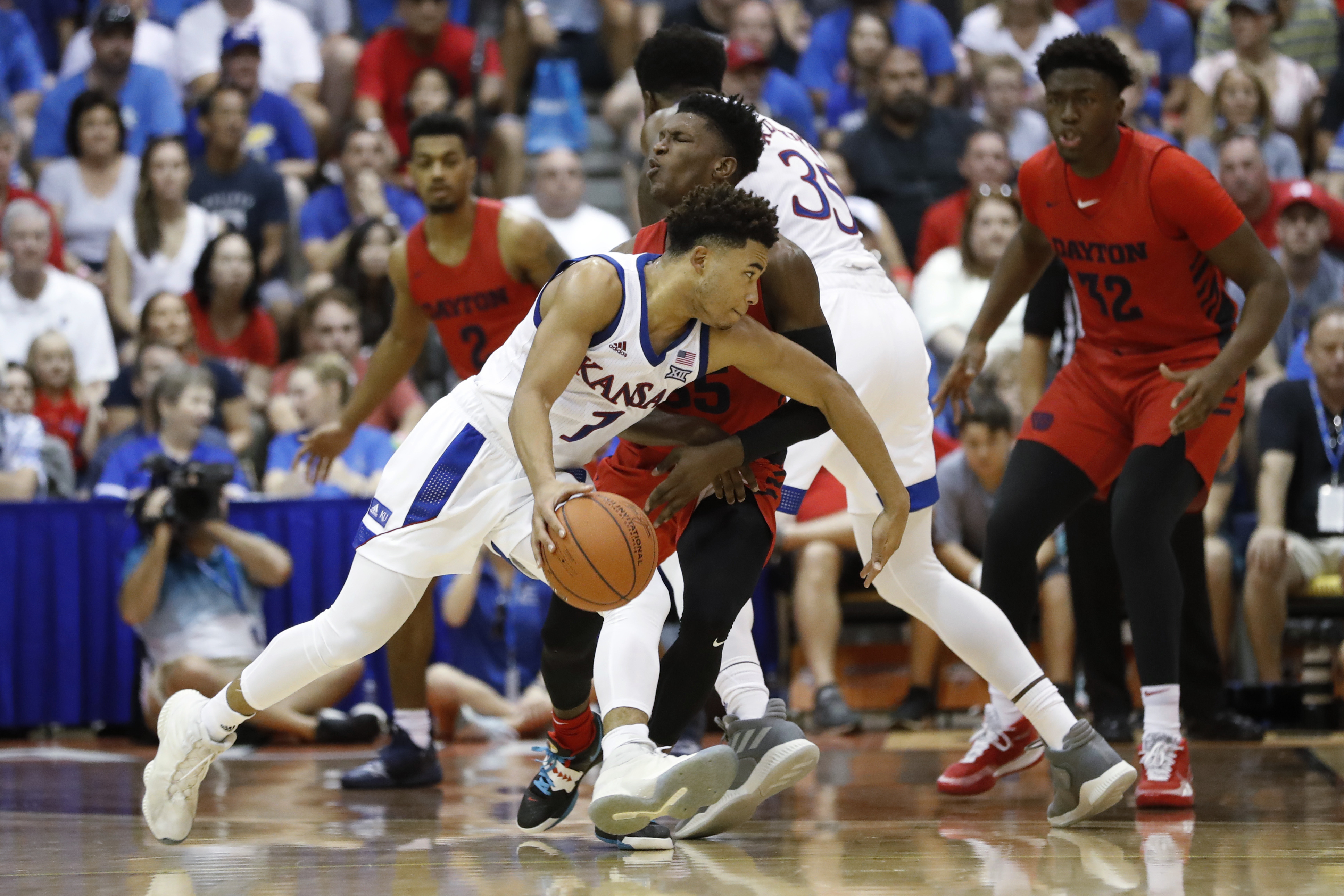 No. 4 Kansas beats Dayton 90-84 in overtime for Maui title