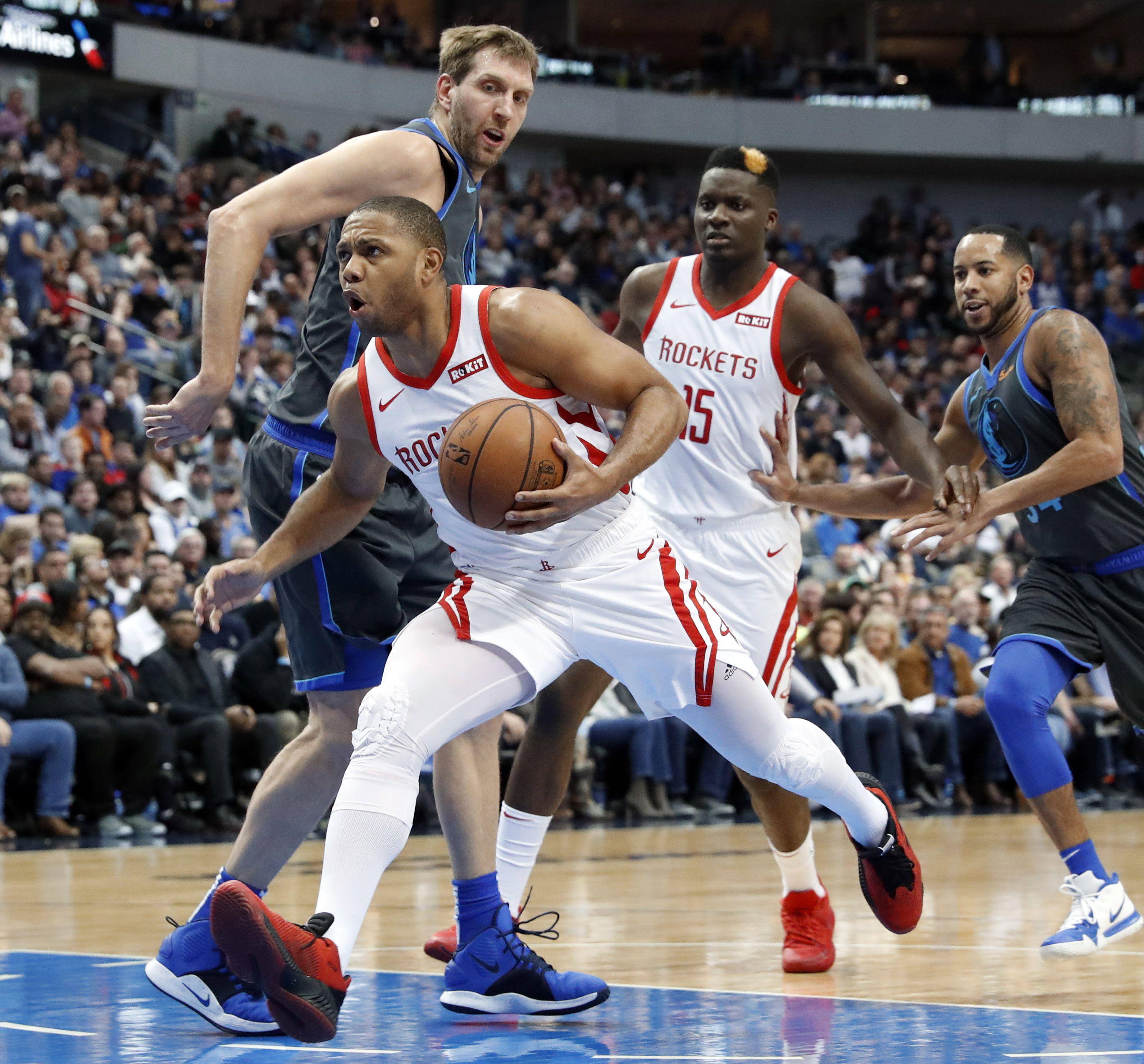 Gordon, Paul helps Rockets top Mavericks 94-93