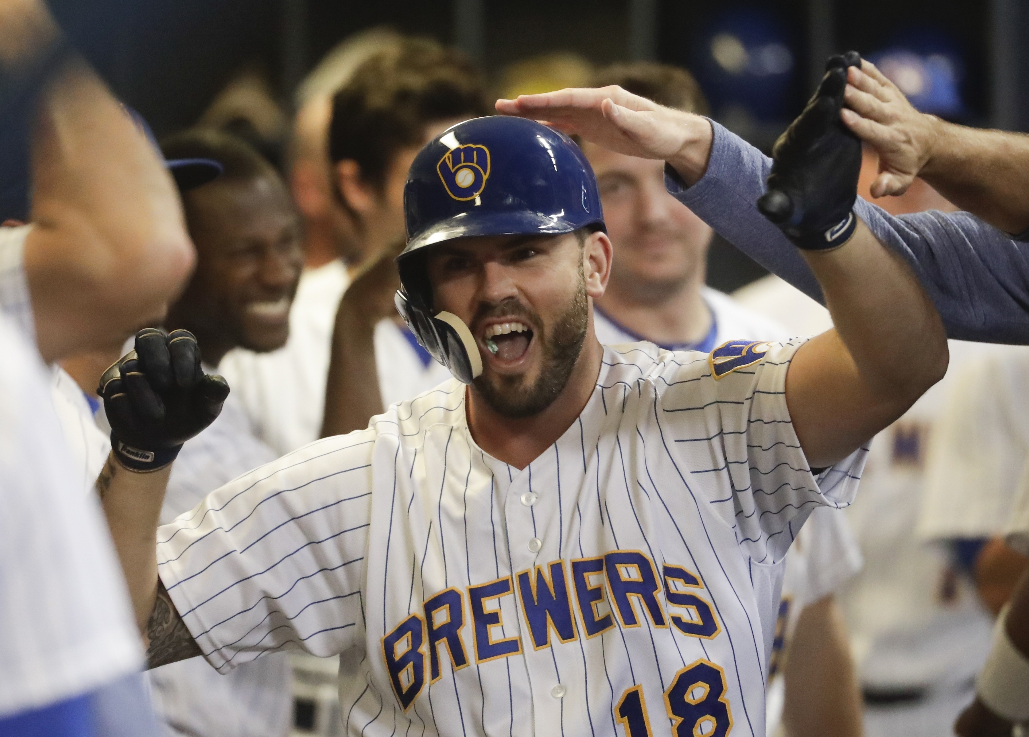 Yelich, Shaw, Moustakas homers lead Brewers past Pirates