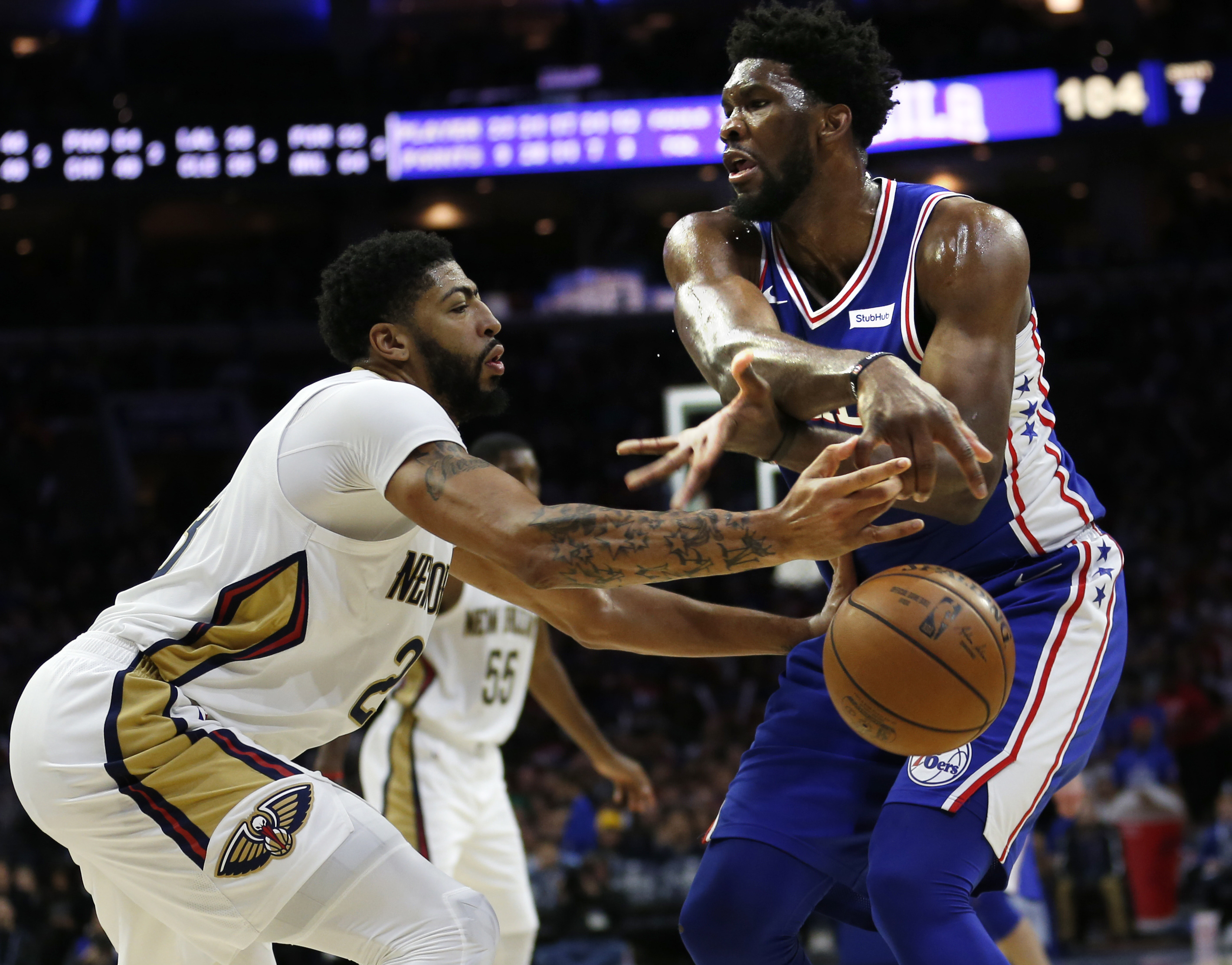 Embiid, 76ers top Pelicans after Davis’ missed free throw