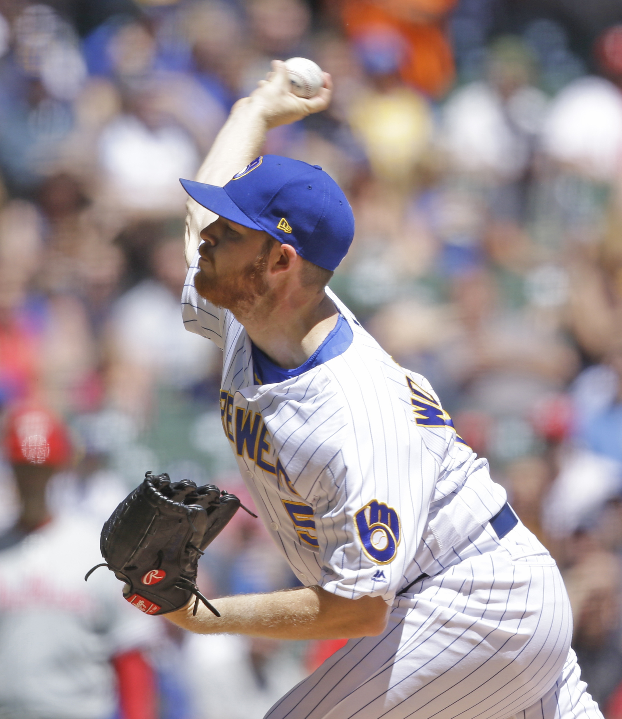 Woodruff nearly perfect through 8, Brewers beat Phillies 9-1