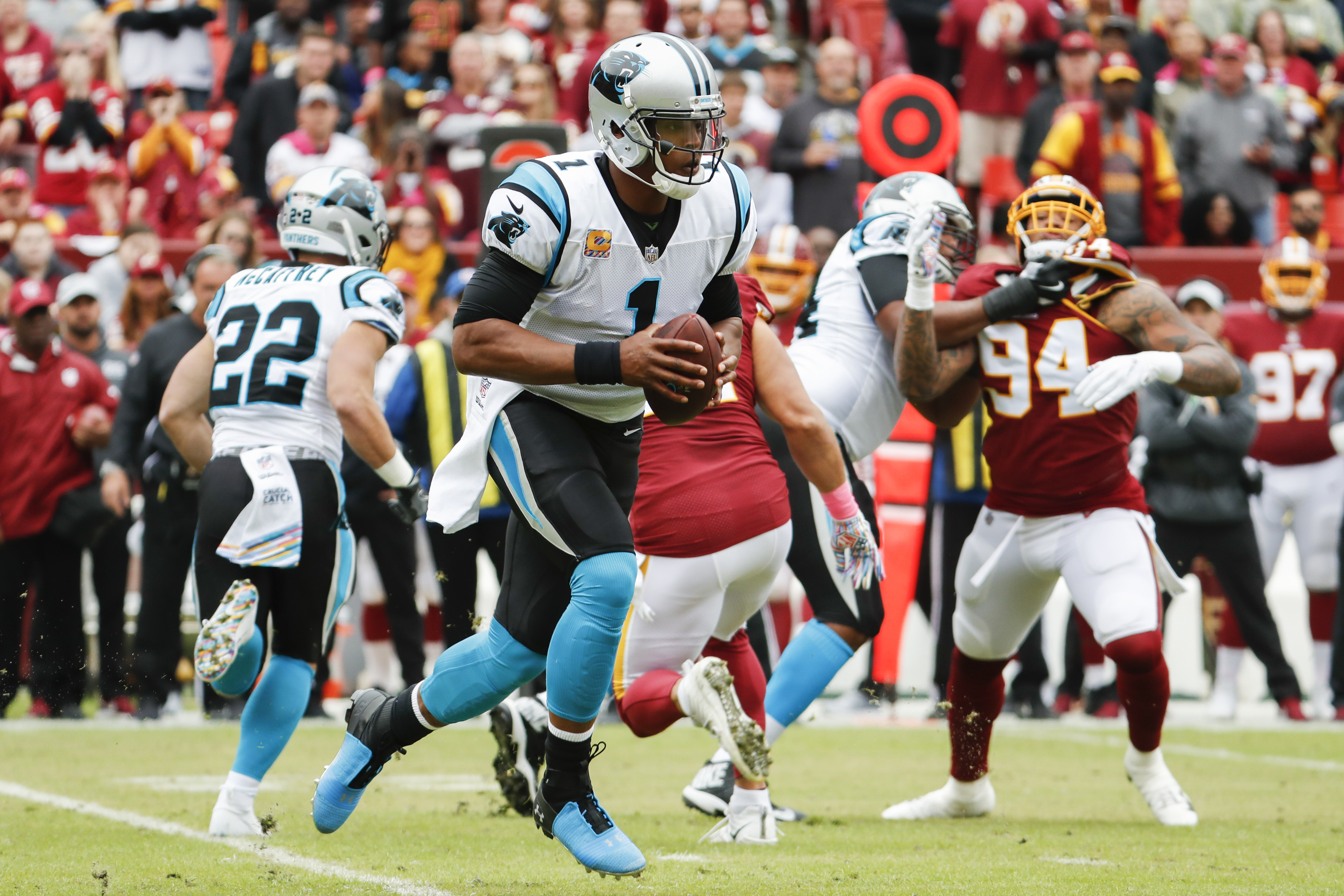 Cam Newton inconsistent in Panthers' loss to Redskins