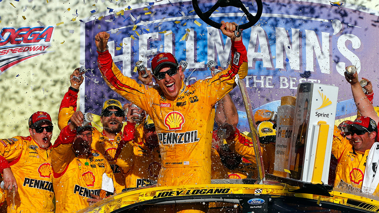 Check out career highlights of Talladega winner Joey Logano