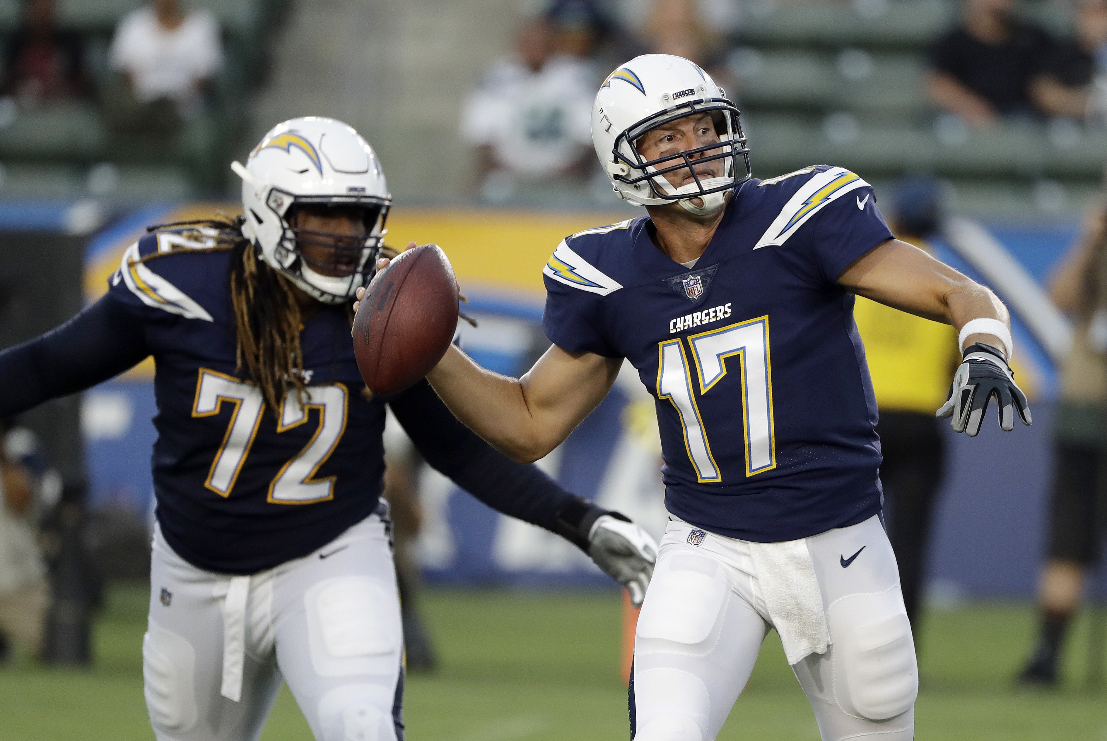 Rivers, Chargers look sharp early in 24-14 win over Seahawks
