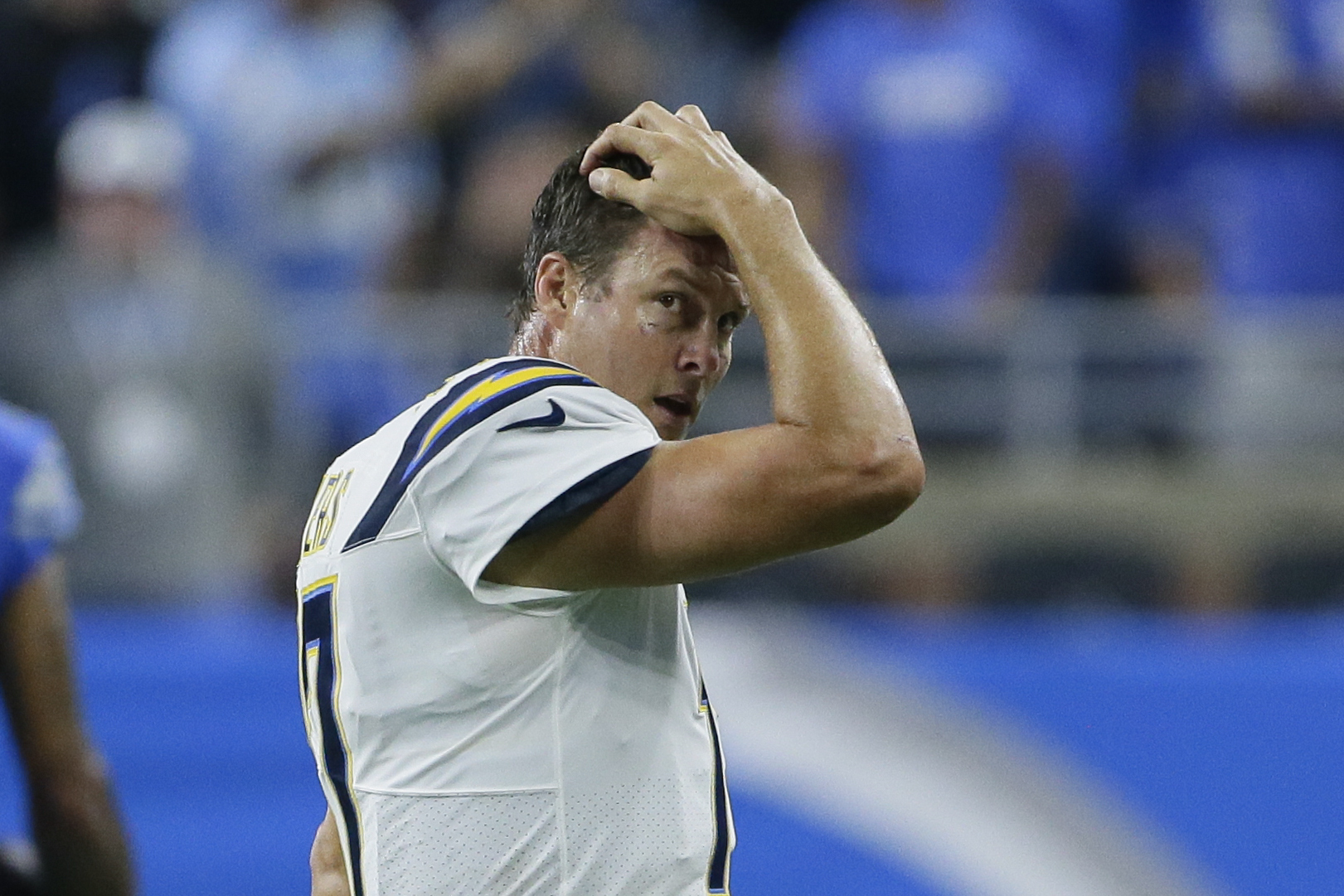 Too many mistakes for short-handed Chargers in loss to Lions