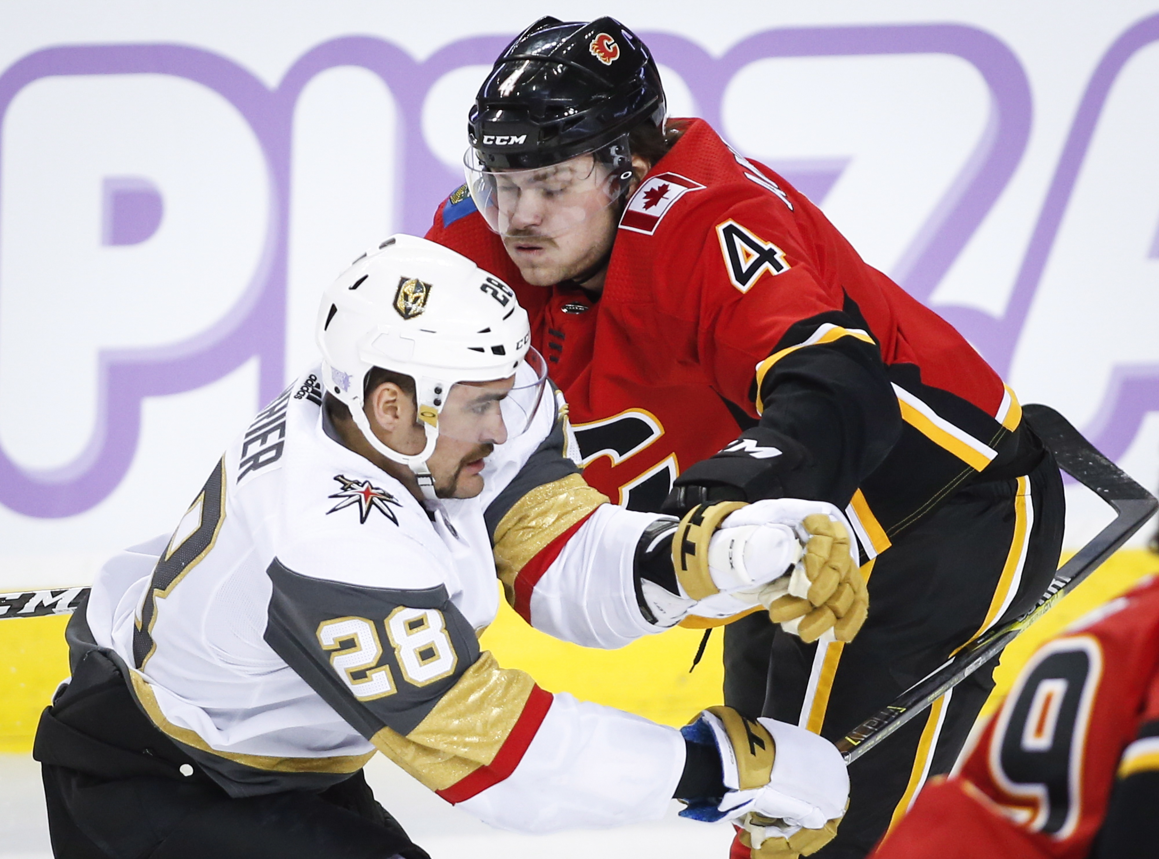 Flames race to seven-goal lead, defeat Golden Knights 7-2