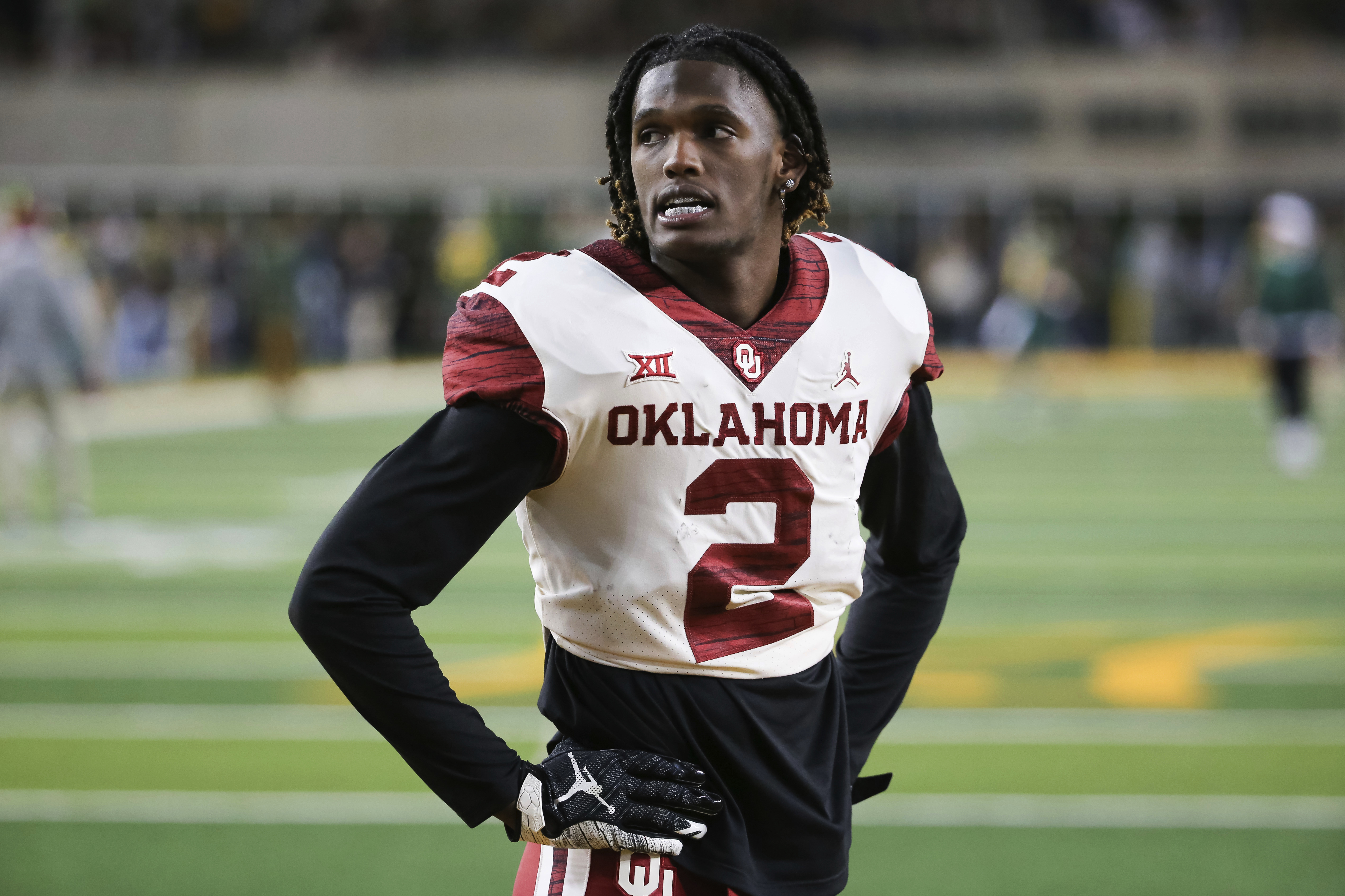 WR Lamb not playing for No. 10 Oklahoma at No. 12 Baylor