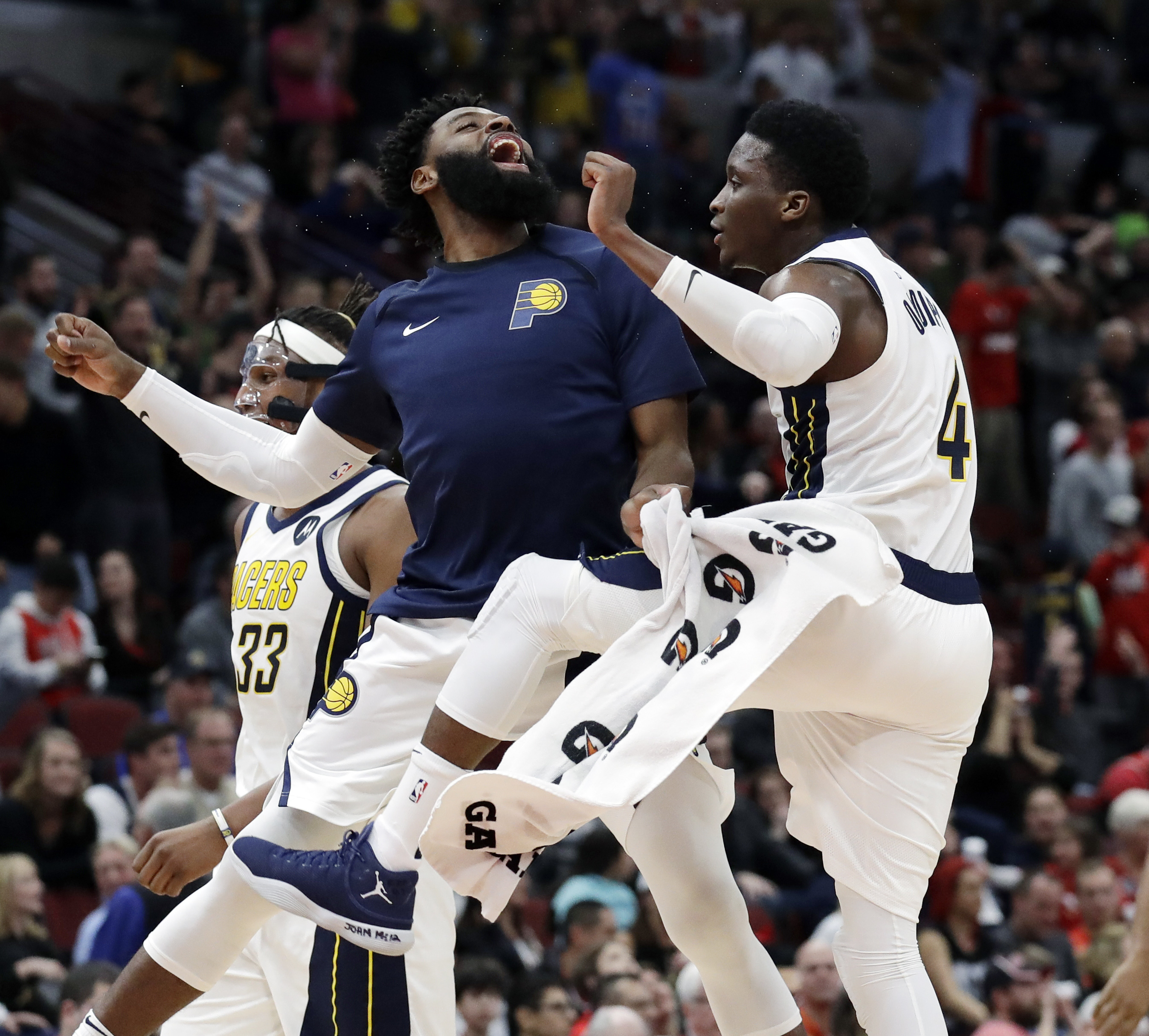 Victor Oladipo hits late 3, Pacers beat Bulls 119-116 in OT