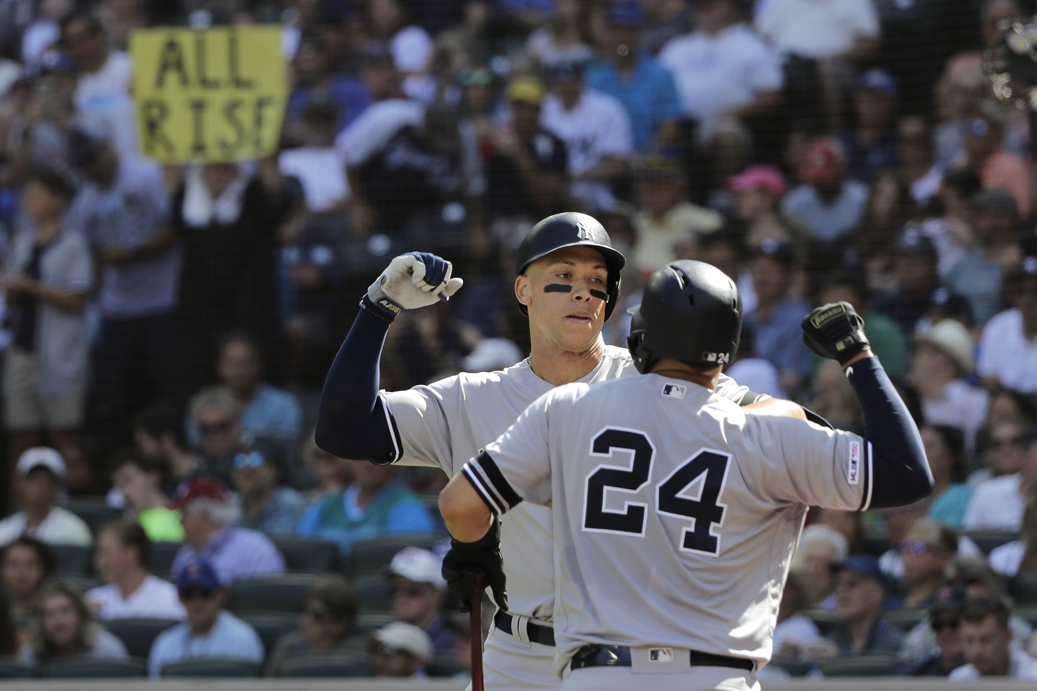 Yankees bash 4 more HRs, sweep Mariners with 7-3 victory