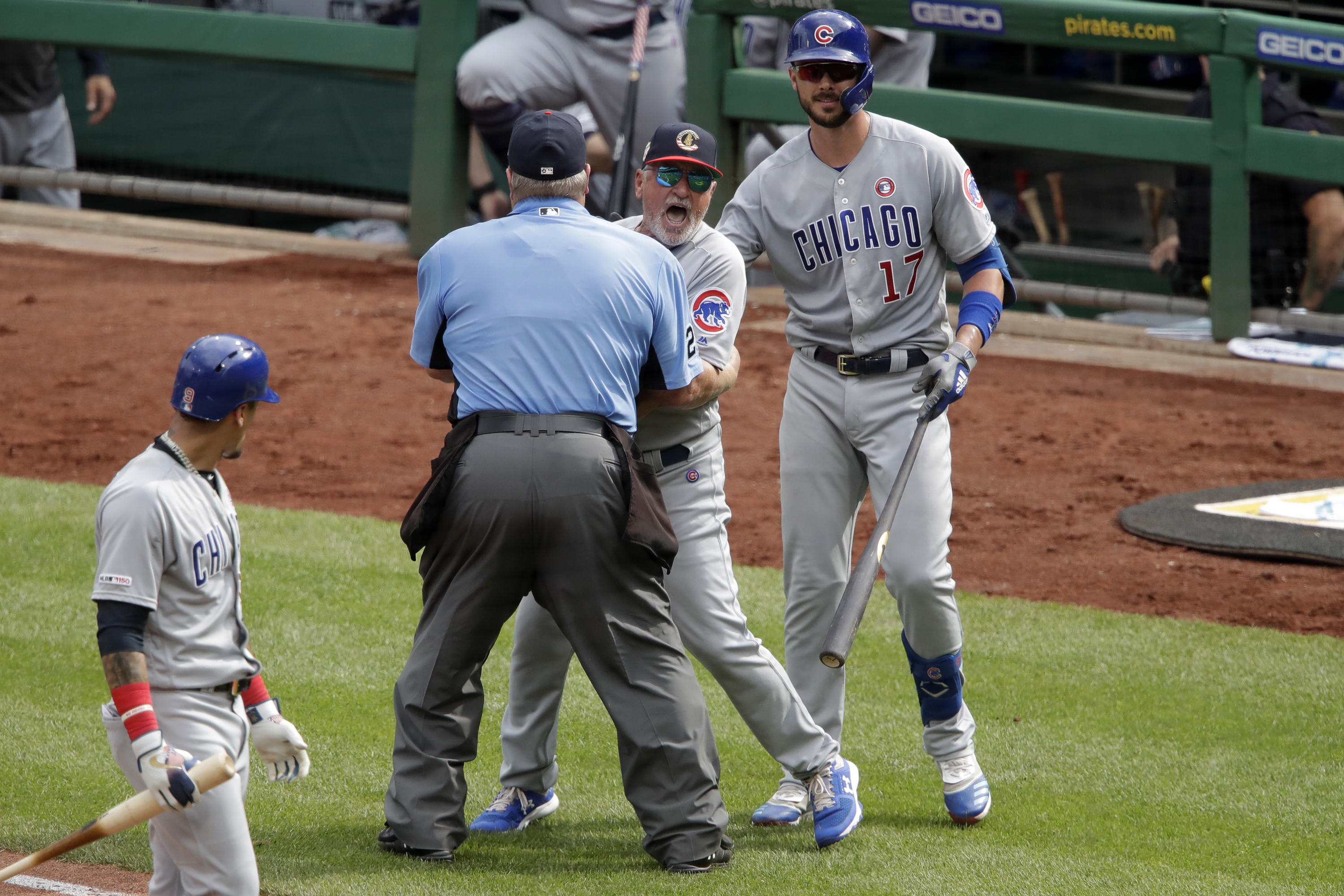 Cubs erupt after Maddon's ejection to rip Pirates 11-3