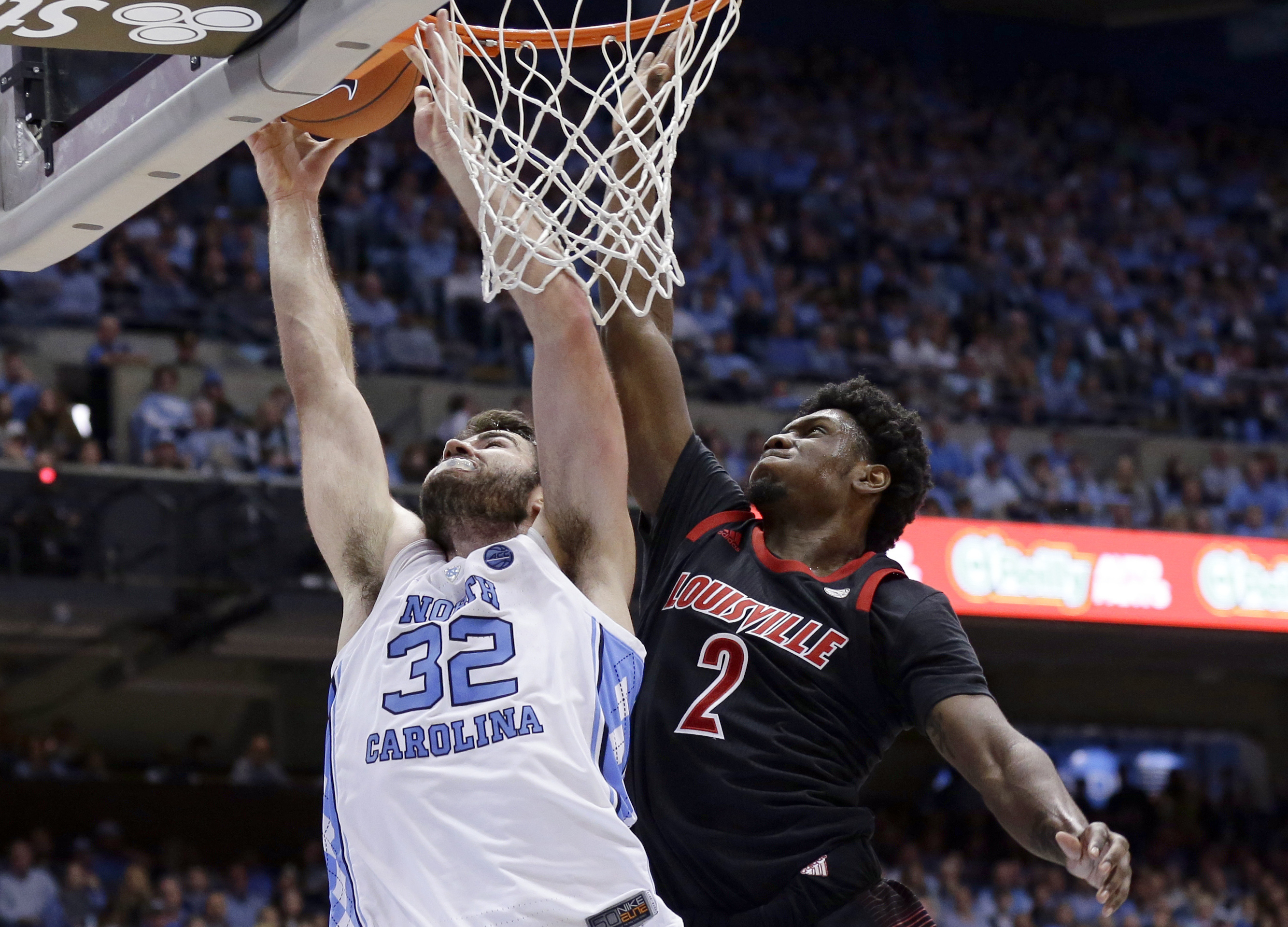 Louisville stuns No. 12 North Carolina 83-62 on the road