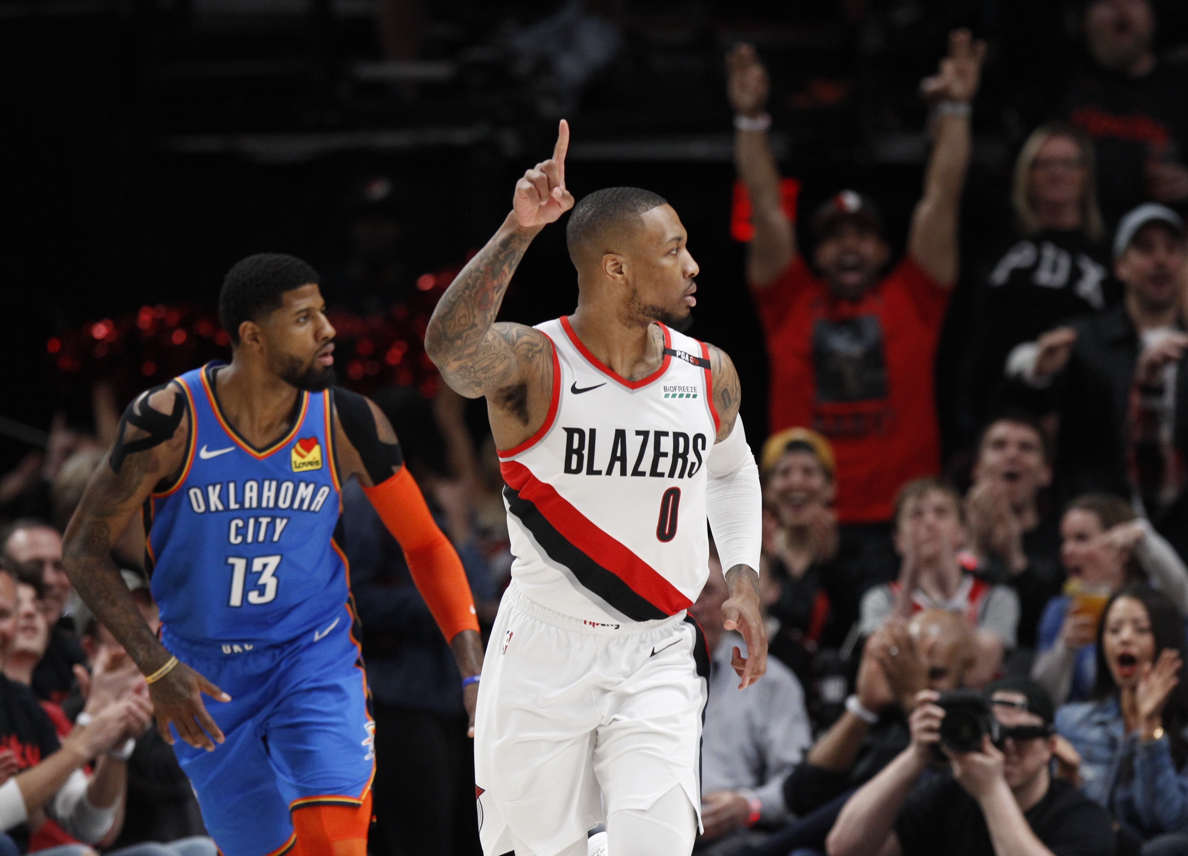Portland wins Game 1 against the Thunder 104-99