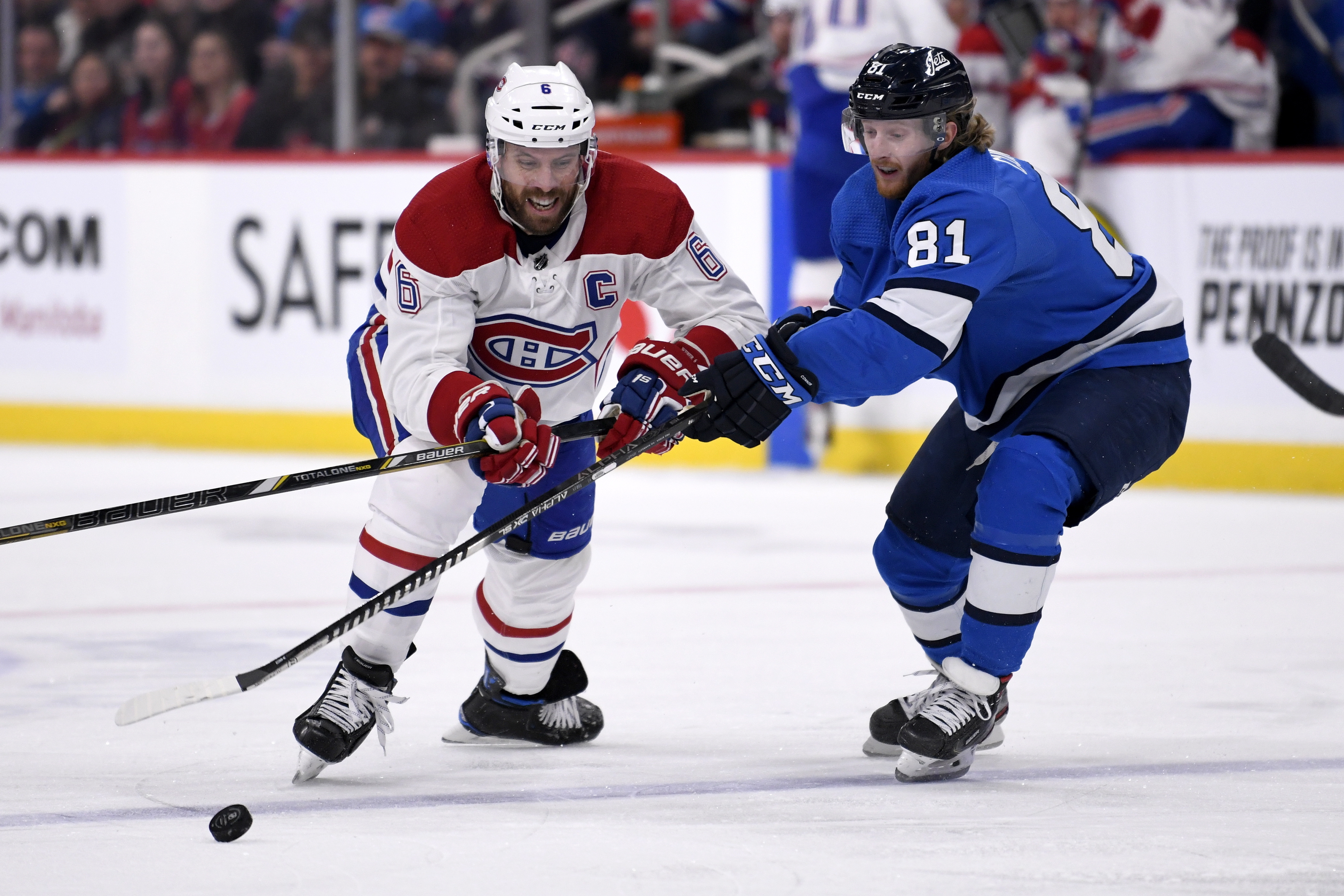 Tatar, Danault each score twice, Canadiens beat Jets 6-2