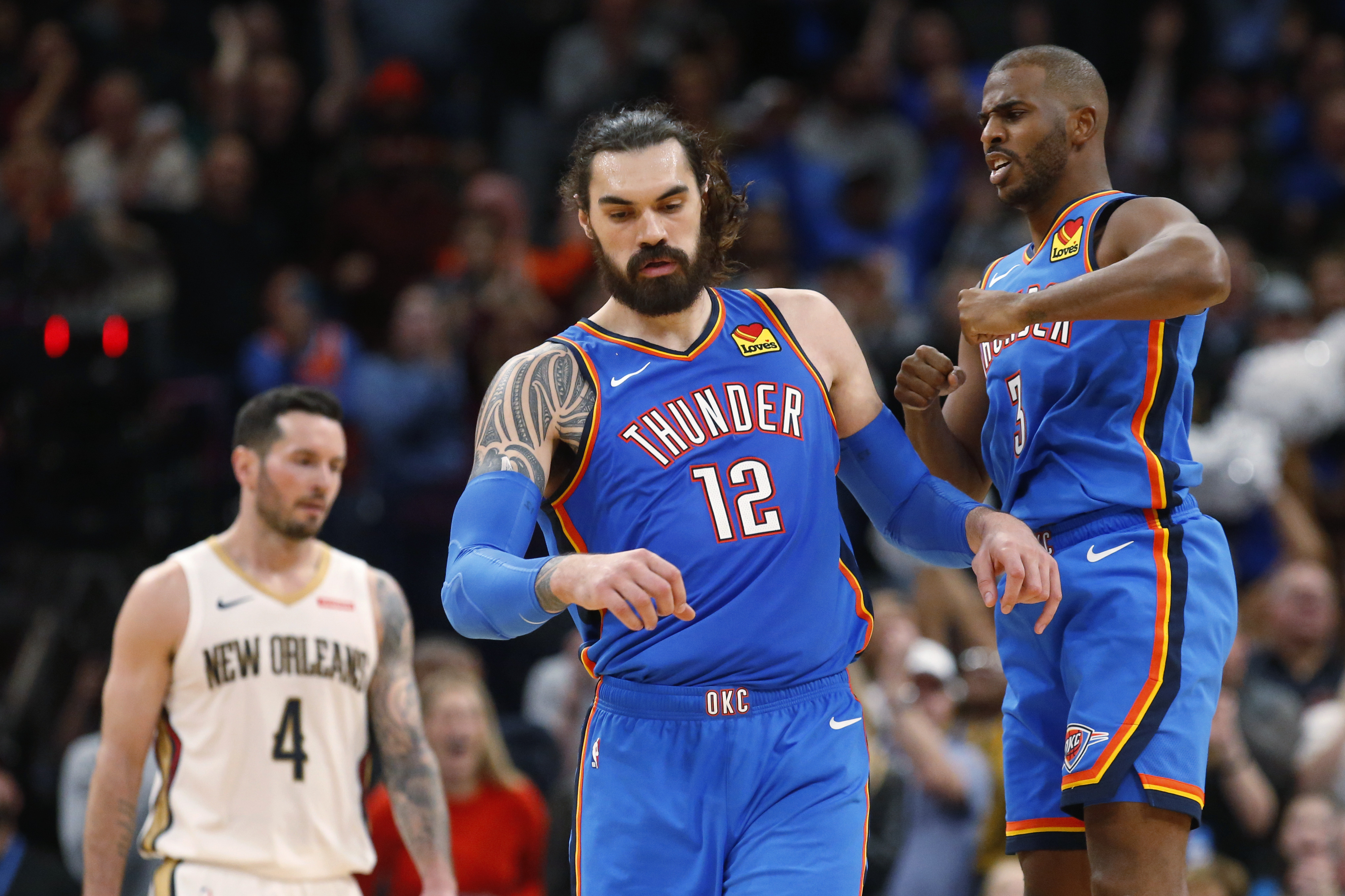 Schroder scores 25, Thunder top Pelicans with late flurry