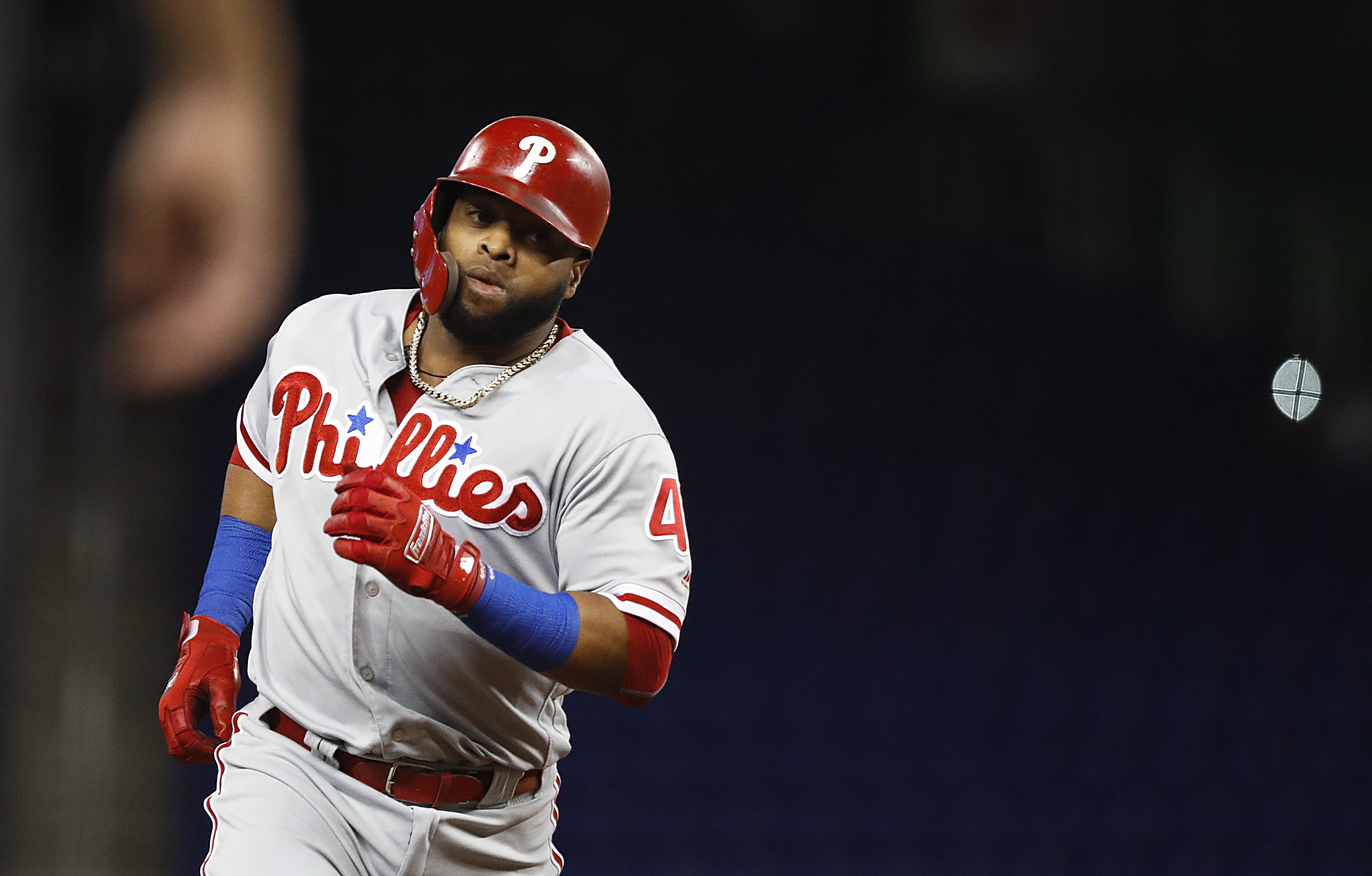 Santana HR jump-starts Phils, beat Miami 9-4 to end skid