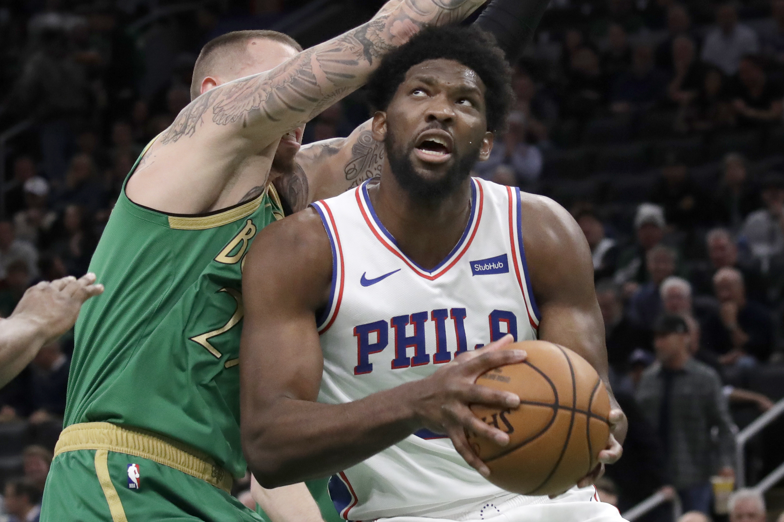 Embiid has 38 points, 13 boards, Sixers beat Celtics 115-109
