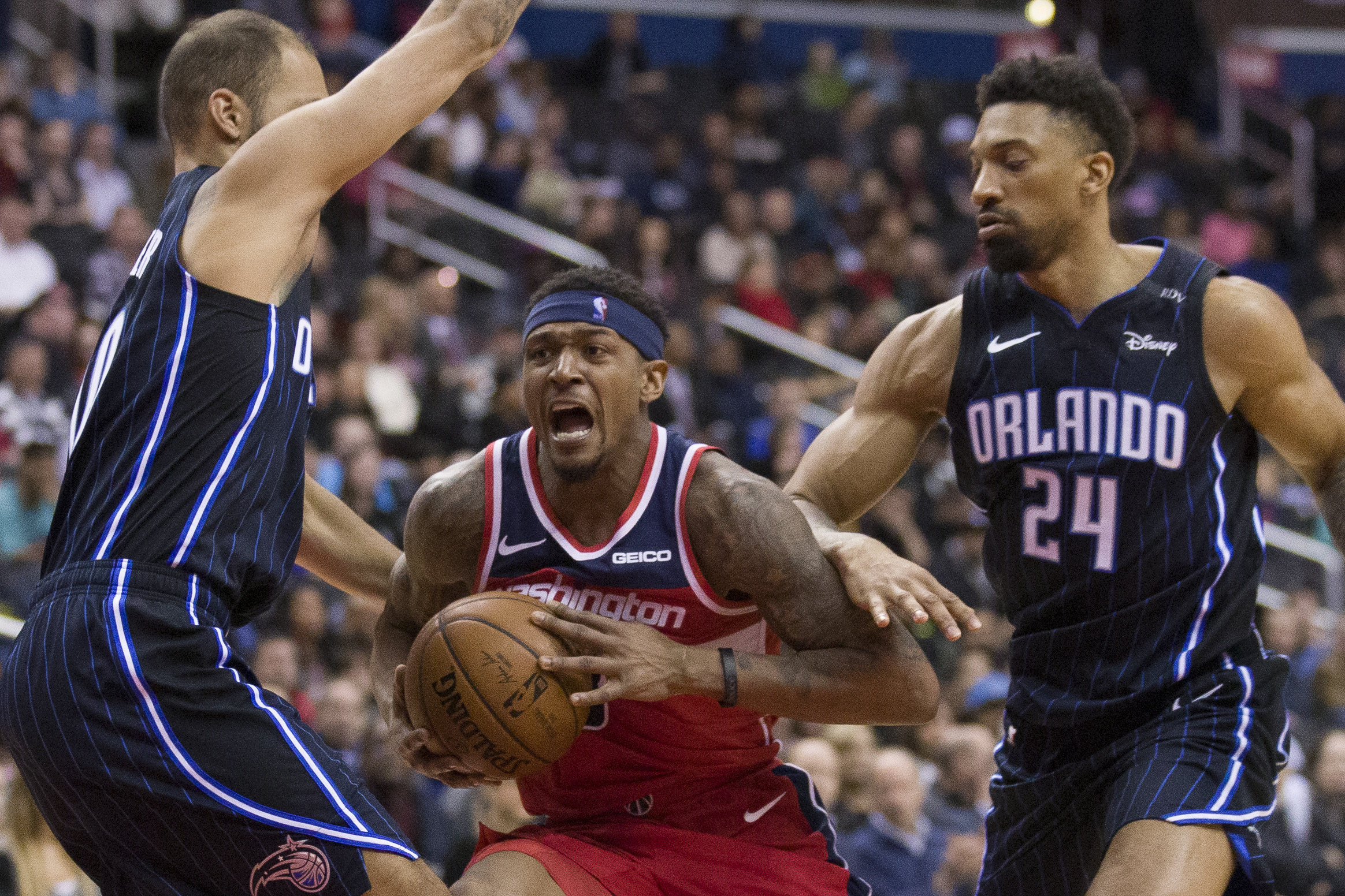 Beal, Bryant lead Wizards to crucial 100-90 win over Magic