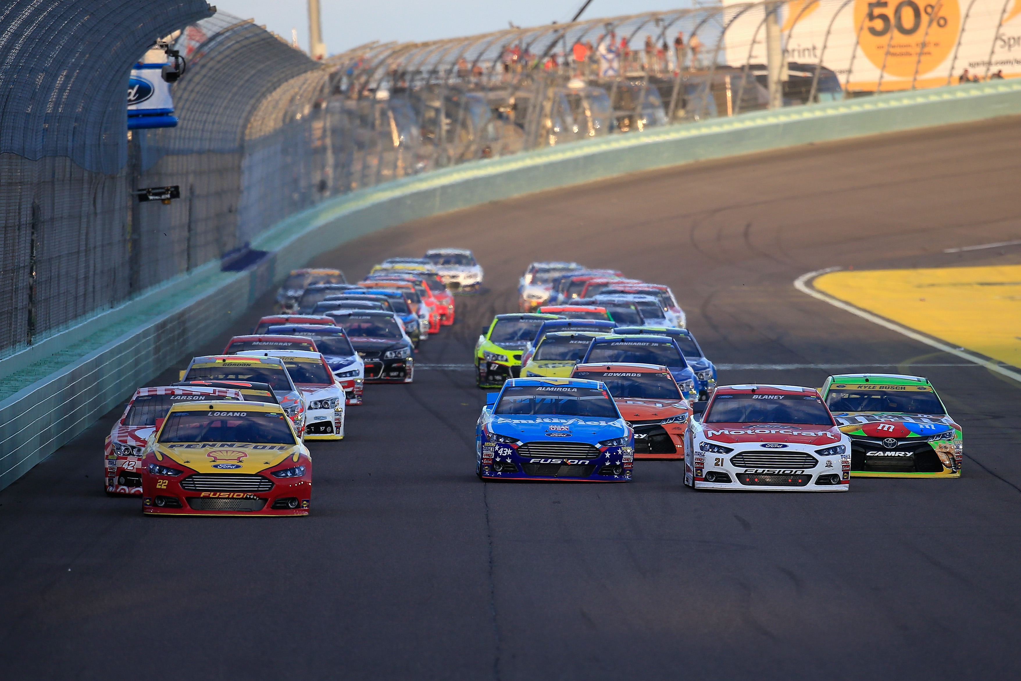 Starting lineup for Ford EcoBoost 400 at Homestead-Miami