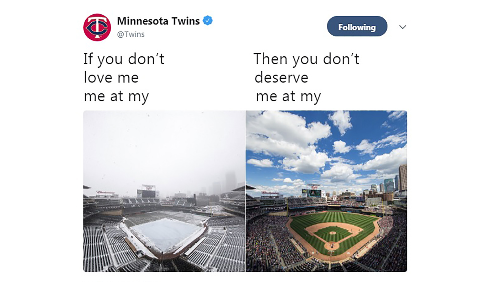 Top Tweets: The Twins grounds crew has been busy