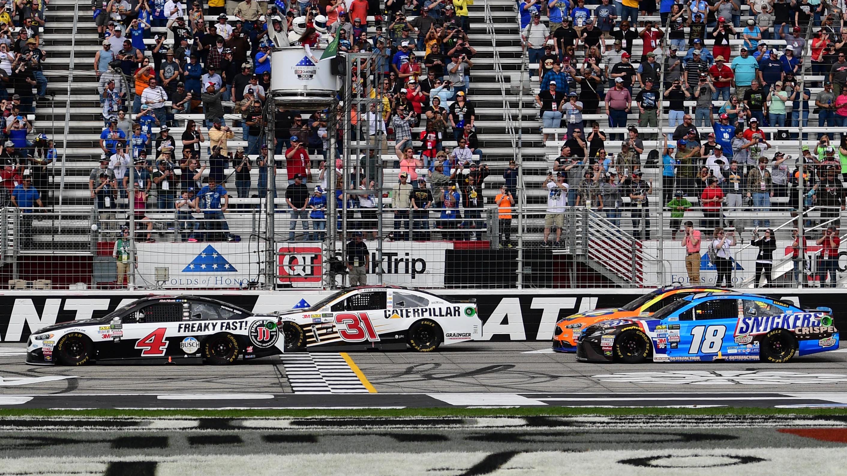 Top-10 finishing order after Stage 2 at Atlanta Motor Speedway